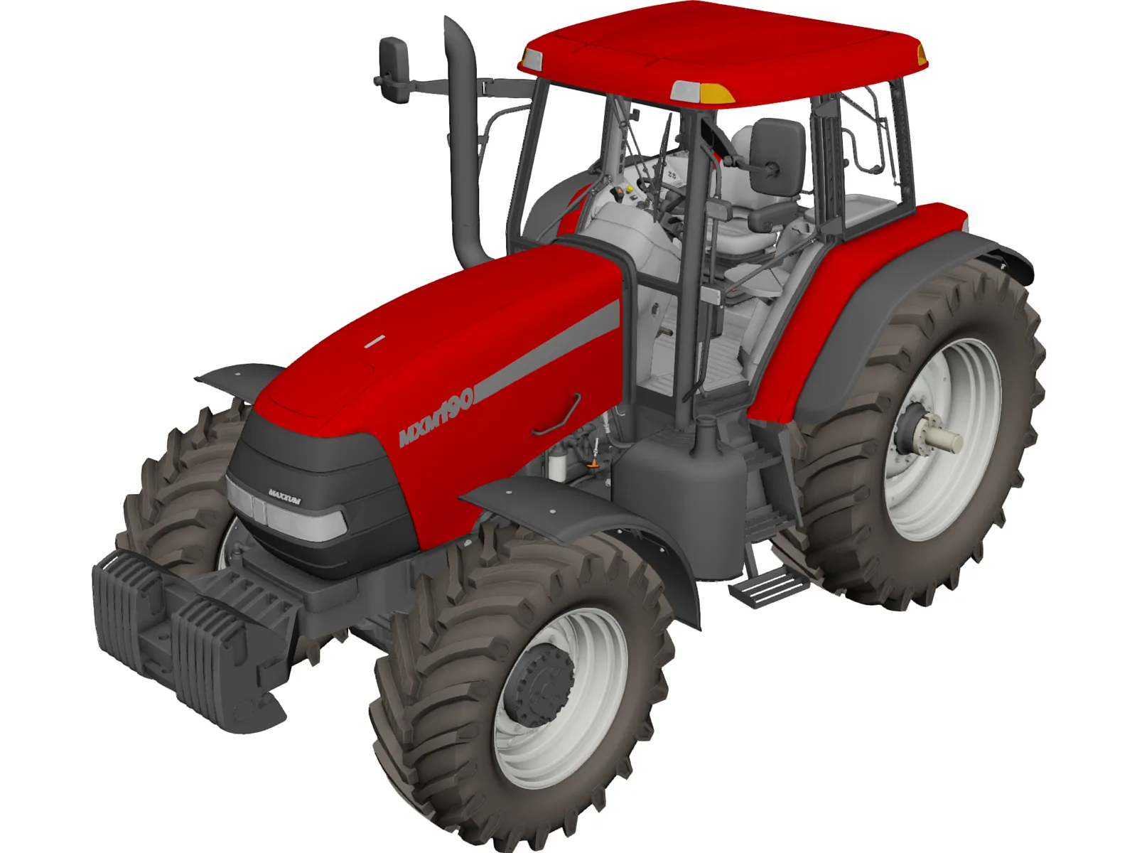 Tractor Case MXM 190 3D Model main preview