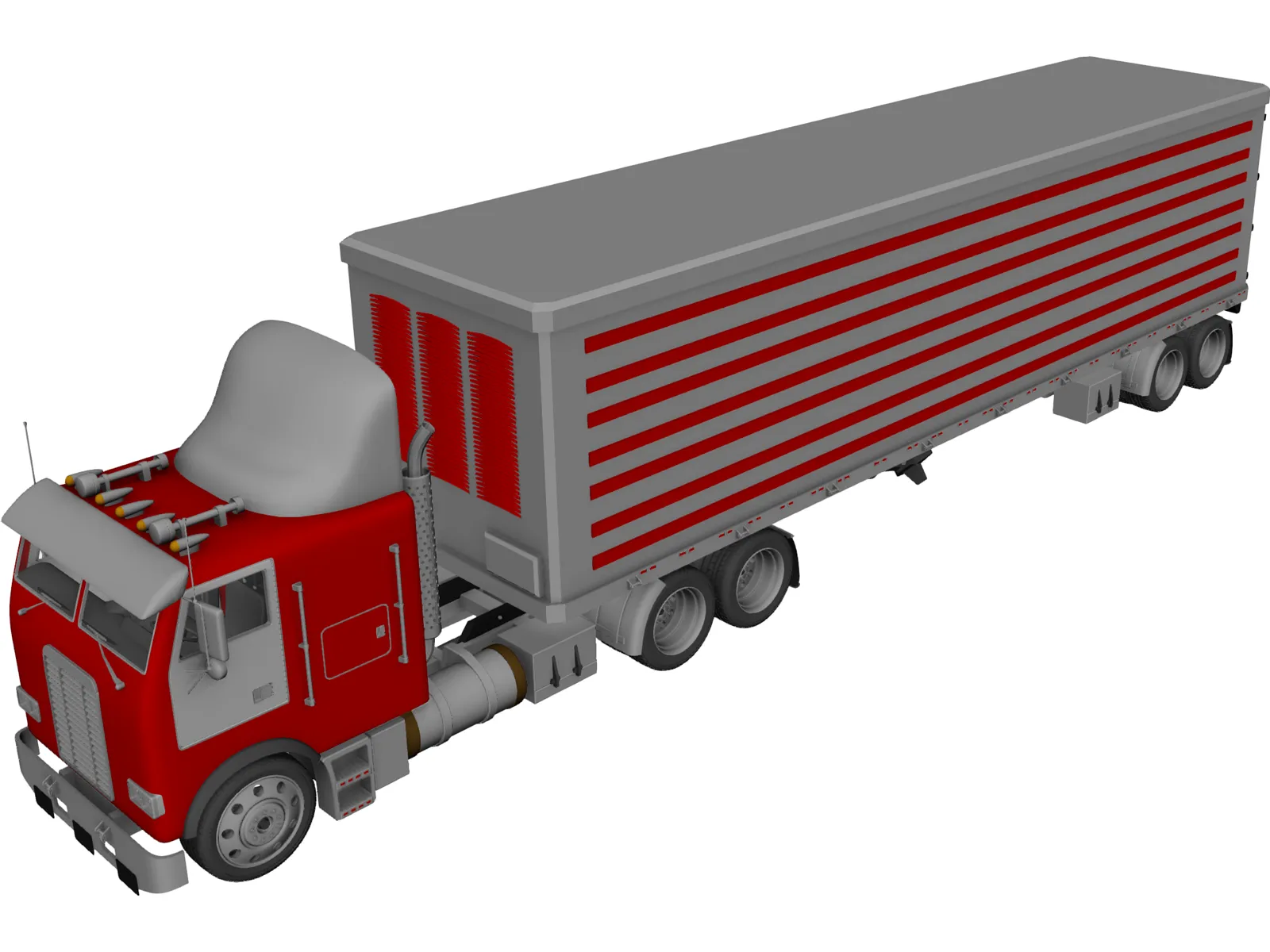 Freightliner Truck 3D Model main preview
