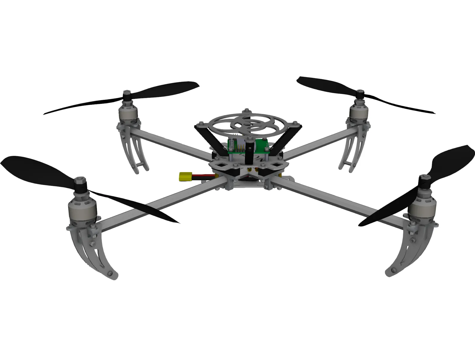 Talon Quad RC Heli Drone 3D Model main preview