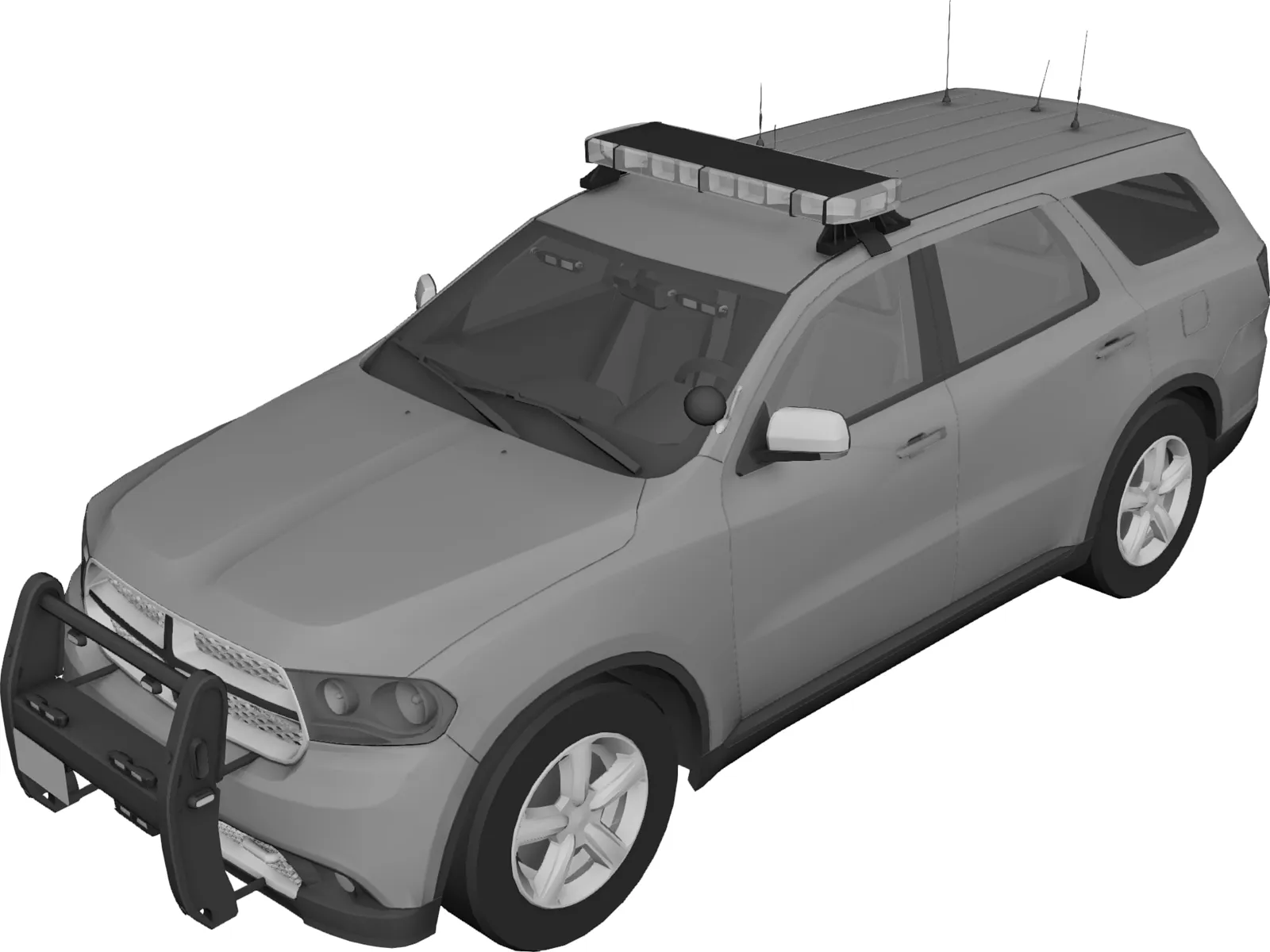 Dodge Durango Police (2013) 3D Model main preview