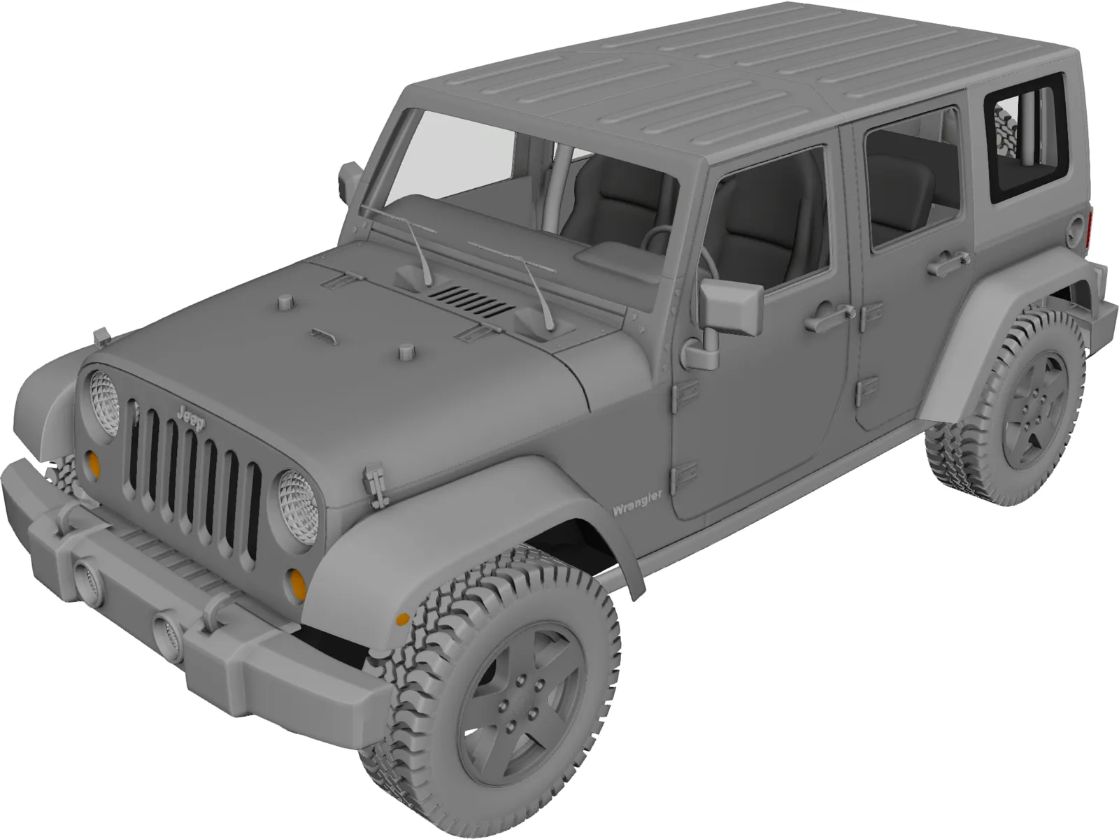 Jeep Wrangler Unlimited 3D Model main preview