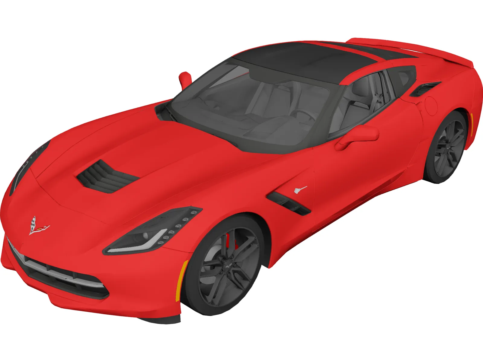 Chevrolet Corvette Stingray C7 (2014) 3D Model main preview