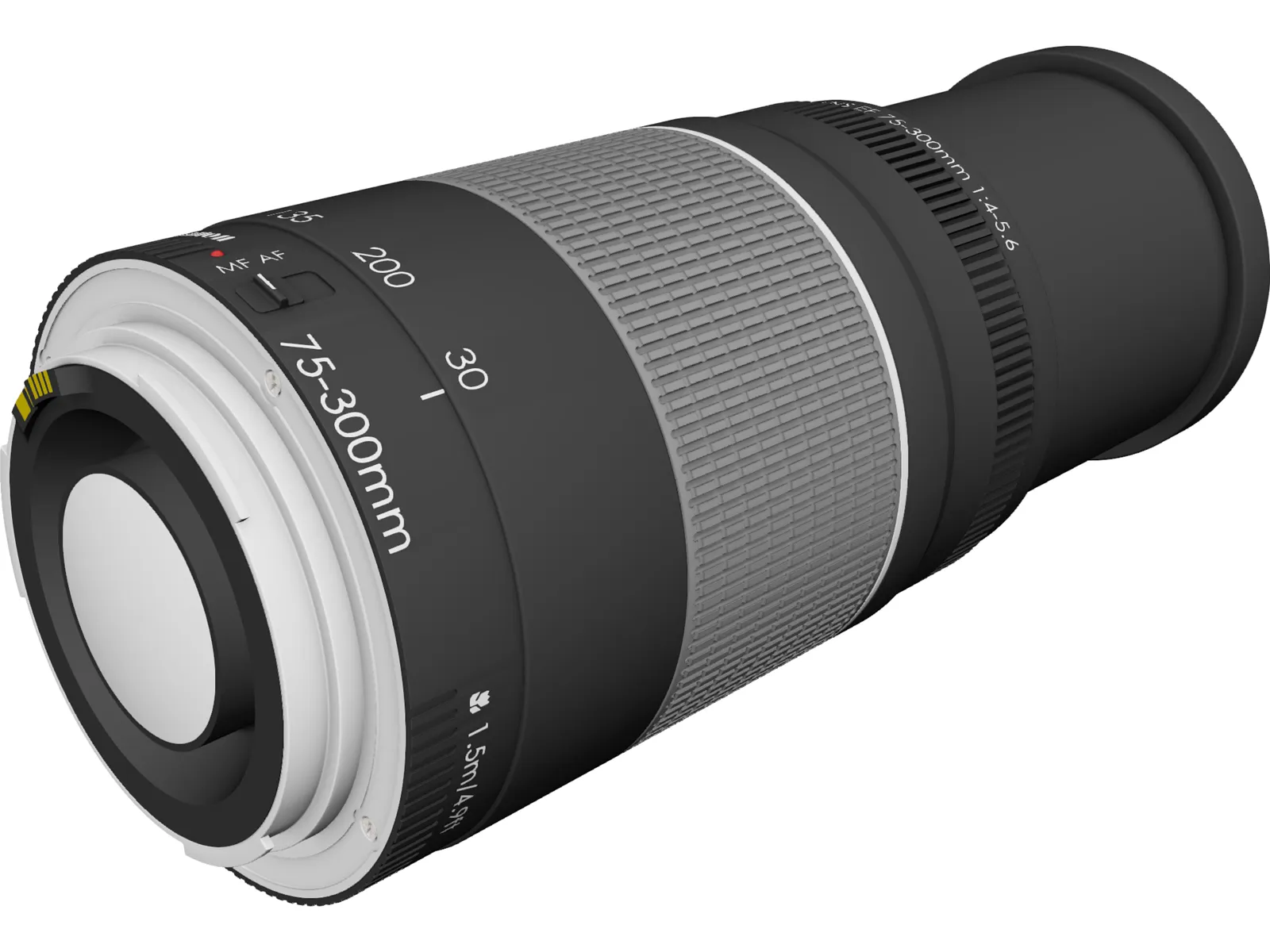 Canon Zoom Lens EF 75-300mm 1:4-5.6 3D Model main preview