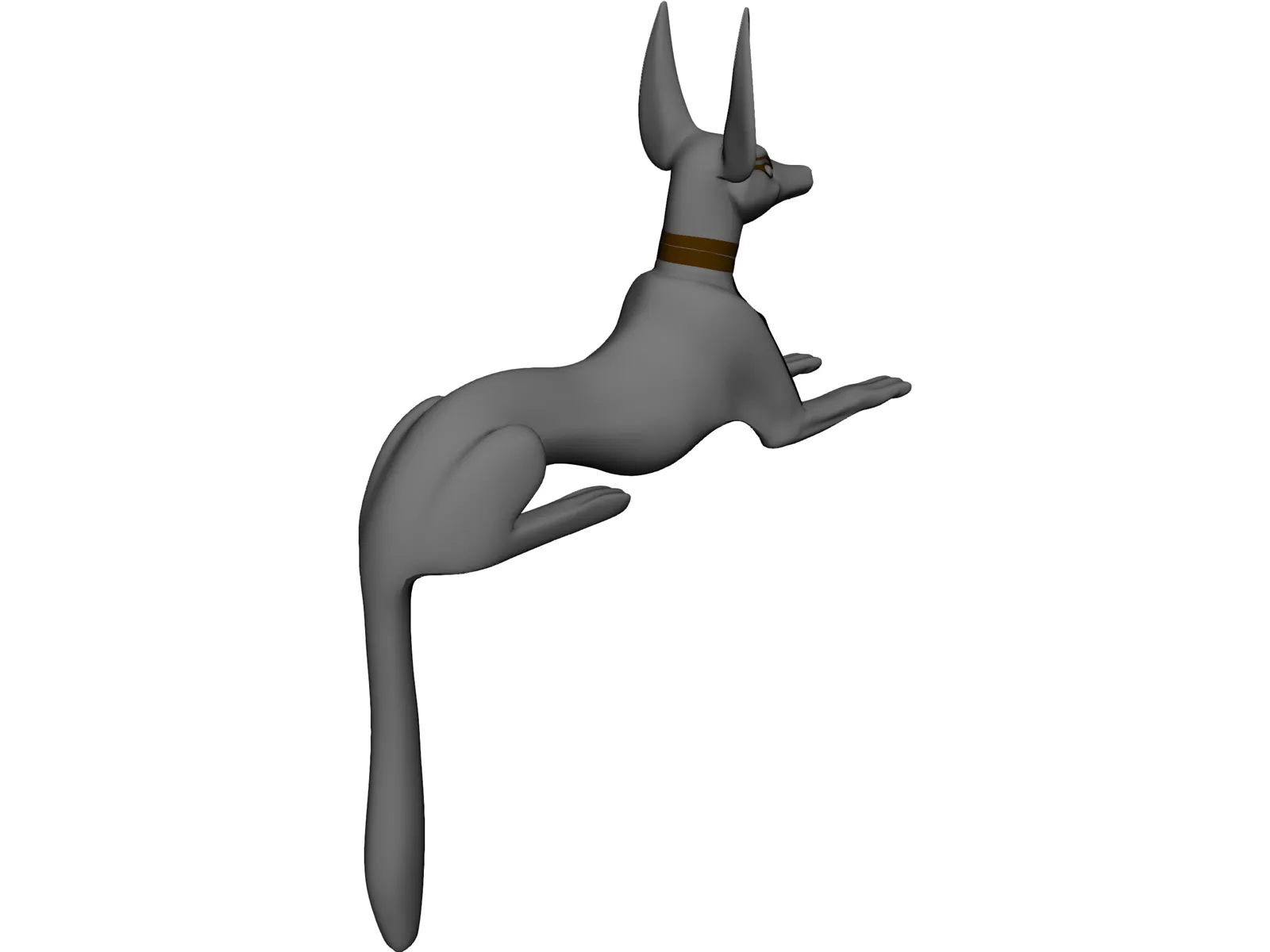 Anubis Statue 3D Model main preview