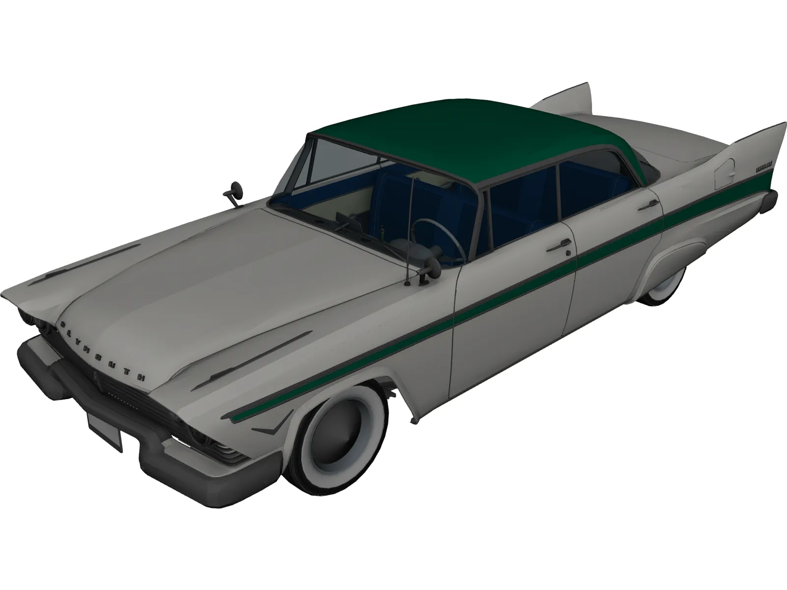 Plymouth Belvedere (1957) 3D Model main preview