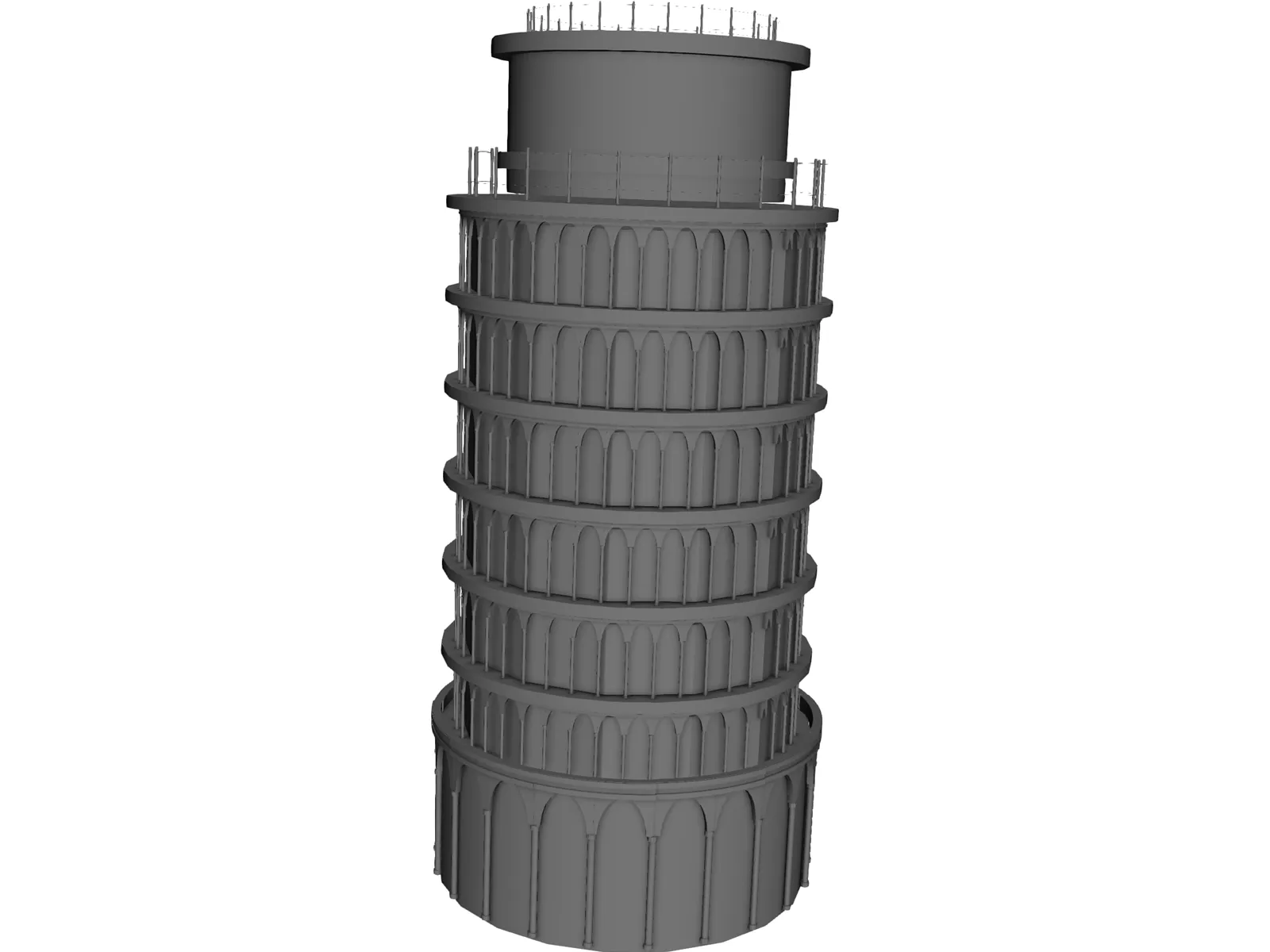 Pisa Tower 3D Model main preview