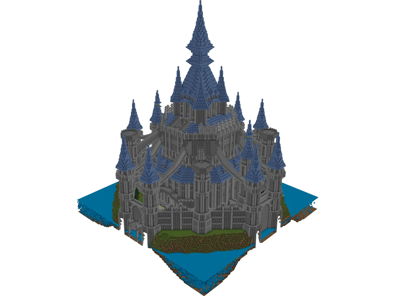 Zelda Castle 3D Model main preview