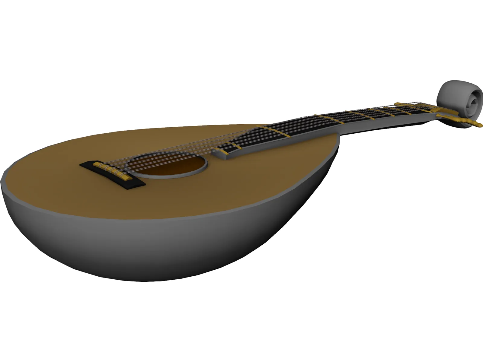 Lute 3D Model main preview