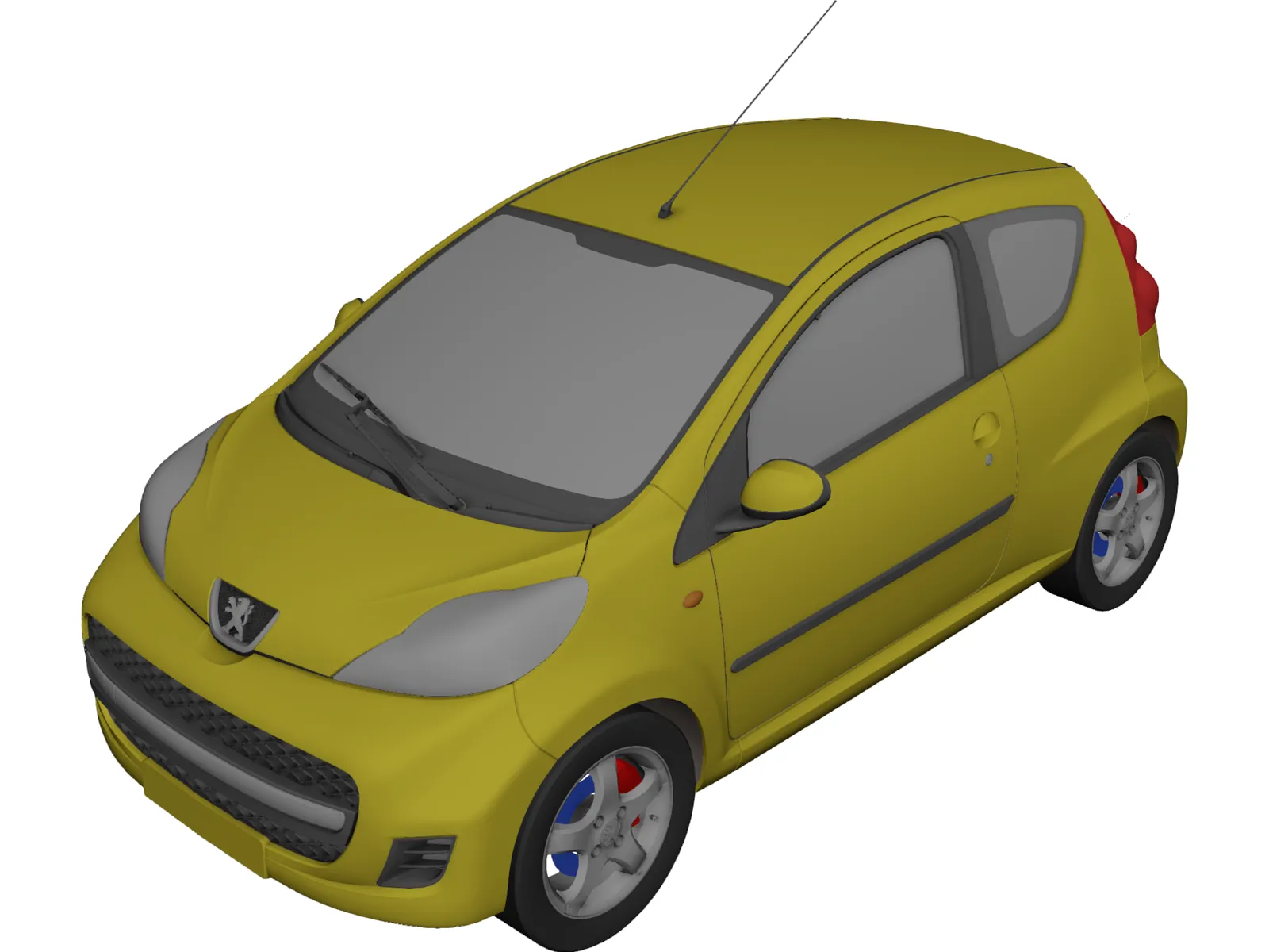 Peugeot 107 3D Model main preview