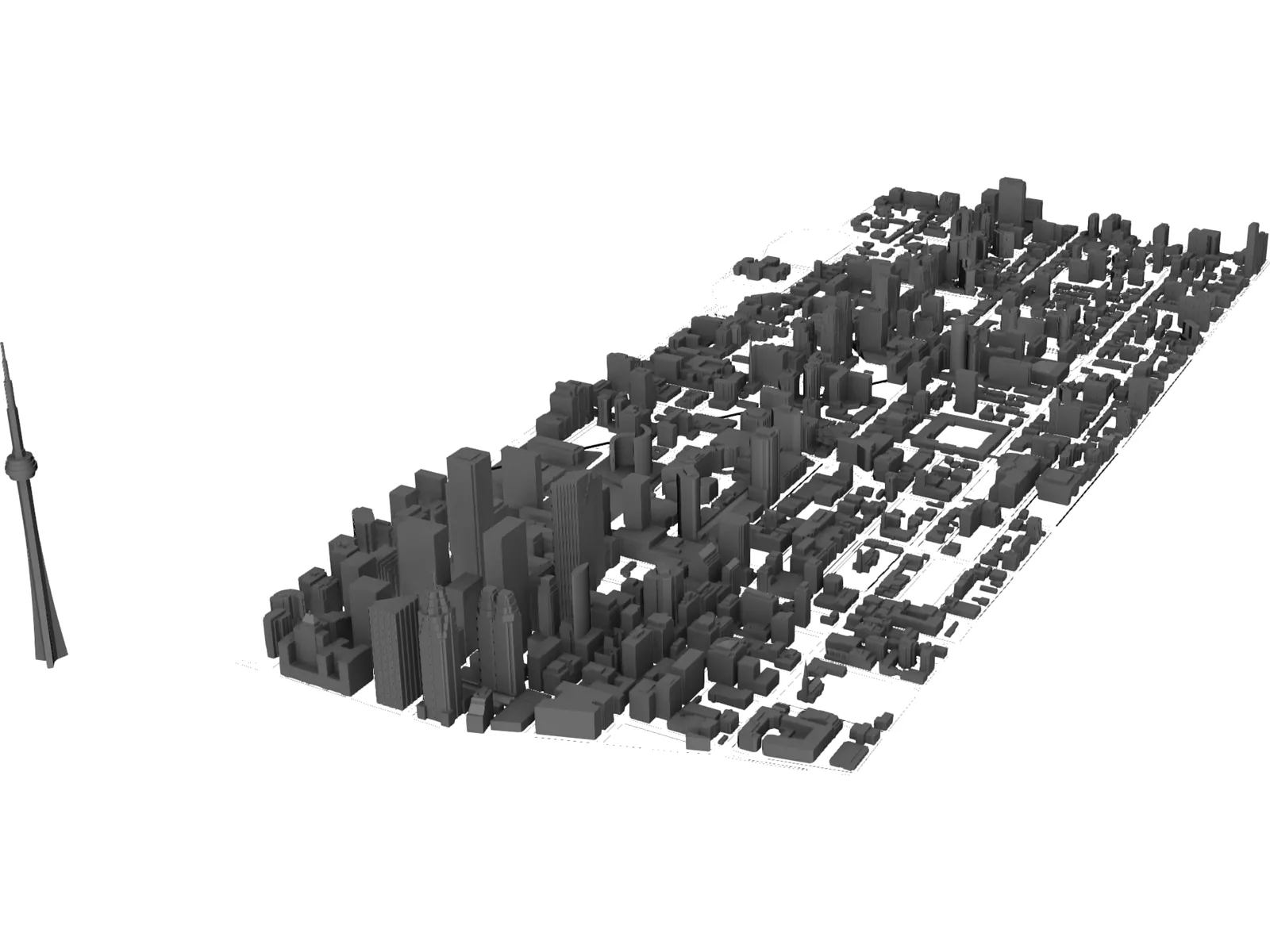 Toronto City Block 3D Model main preview