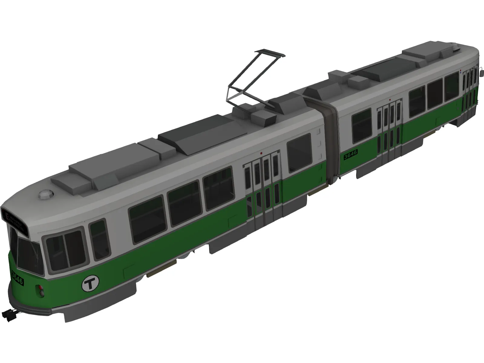 Streetcar 3D Model main preview
