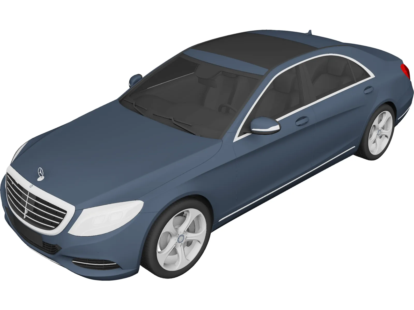 Mercedes-Benz S-Class S350 Bluetec (2014) 3D Model main preview