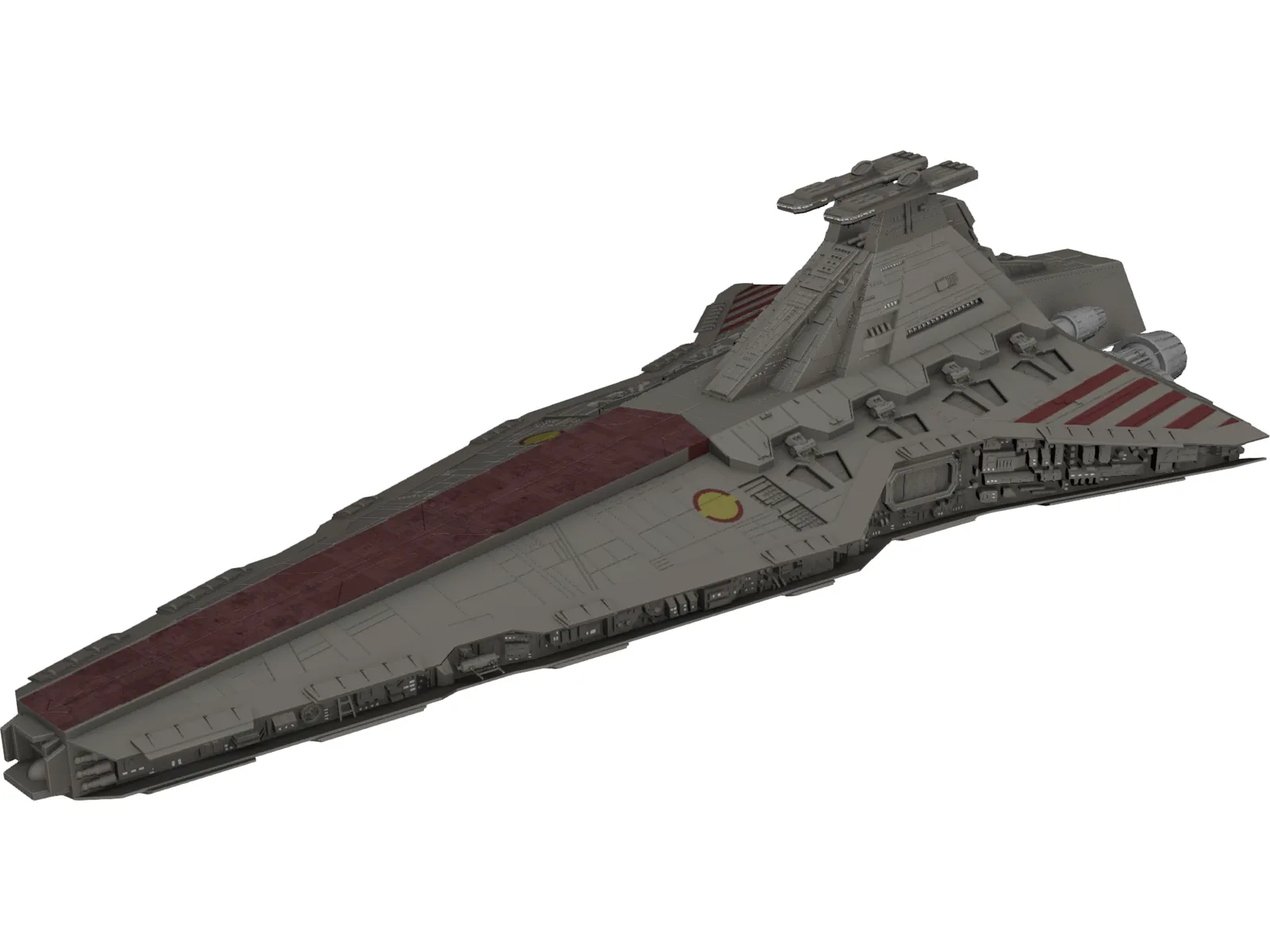 Venator Class Star Destroyer 3D Model main preview