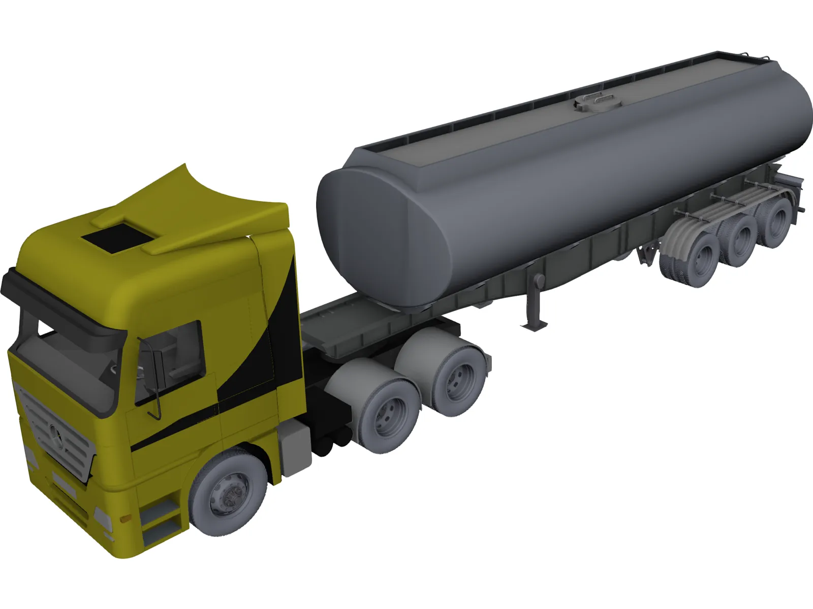 Mercedes-Benz Tank Truck 3D Model main preview
