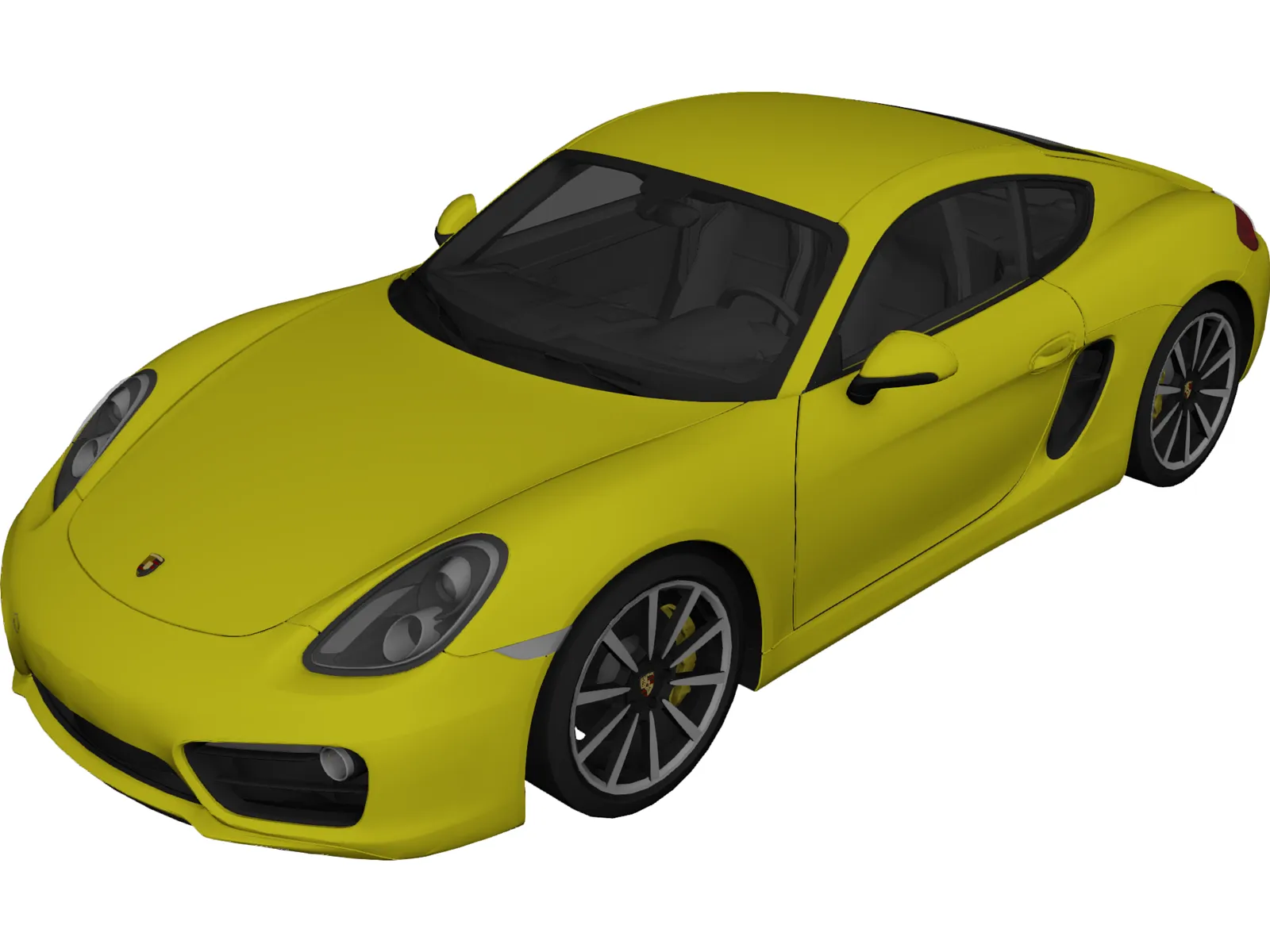 Porsche Cayman S (2014) 3D Model main preview