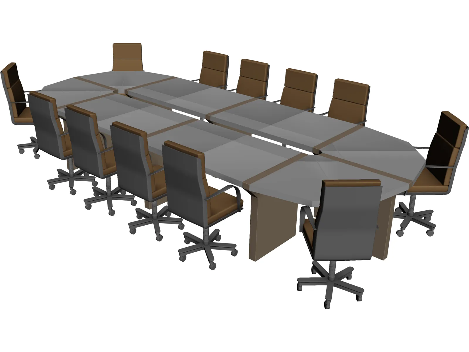 Conference Table 3D Model main preview