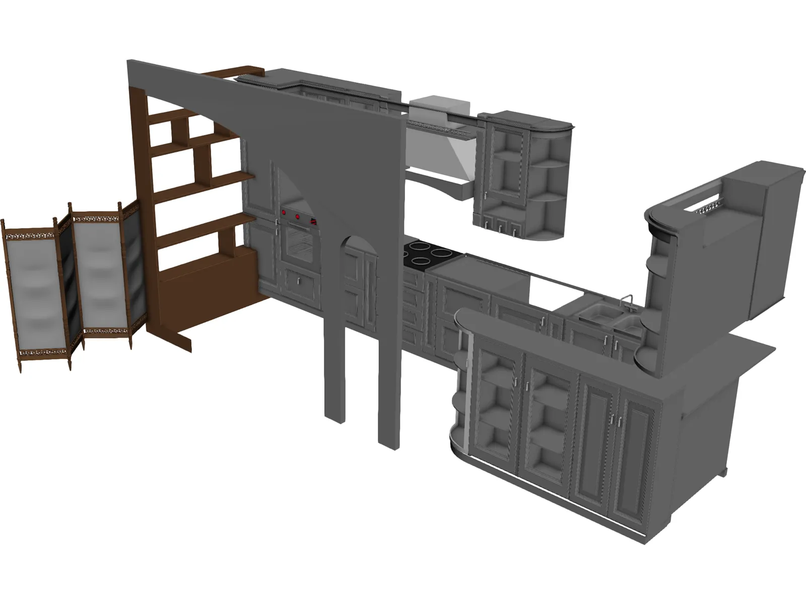 Kitchen 3D Model main preview