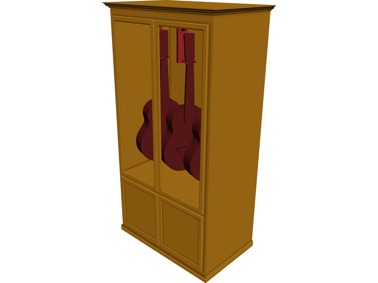 Guitar Cabinet 3D Model main preview