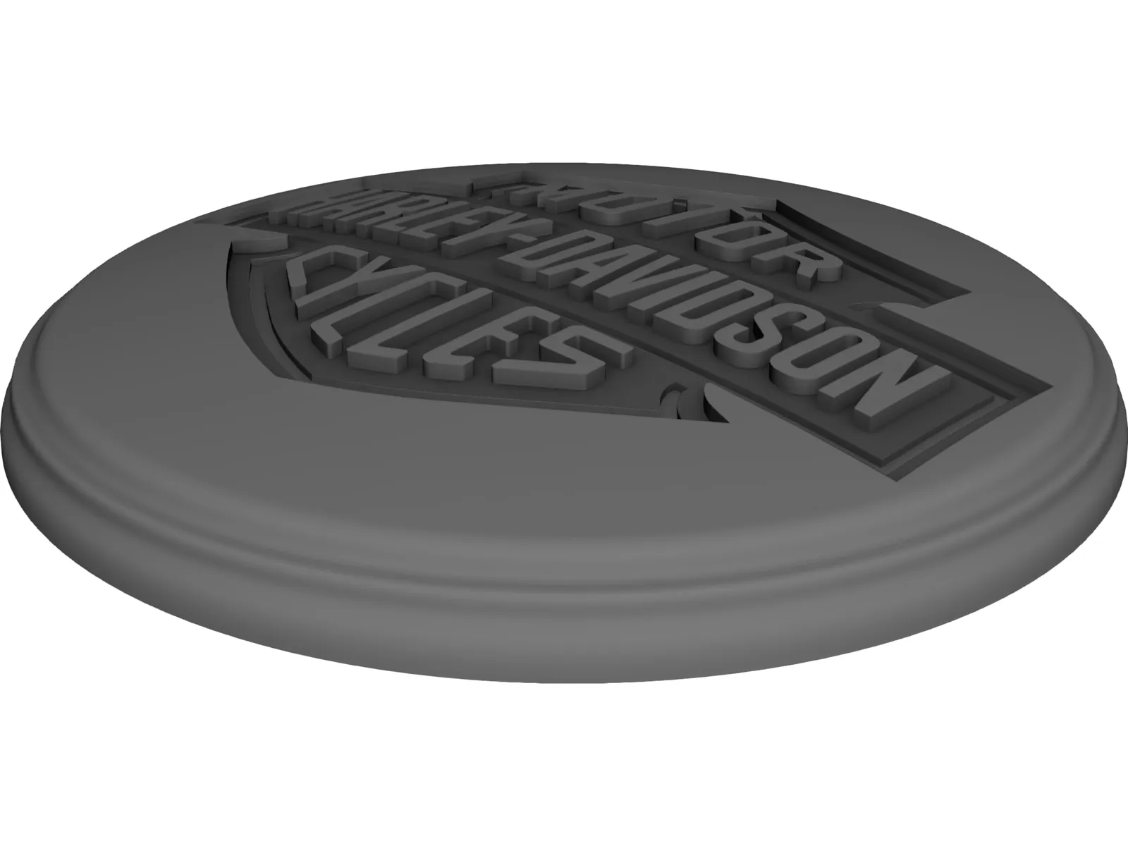 Harley Davidson Logo 3D Model main preview