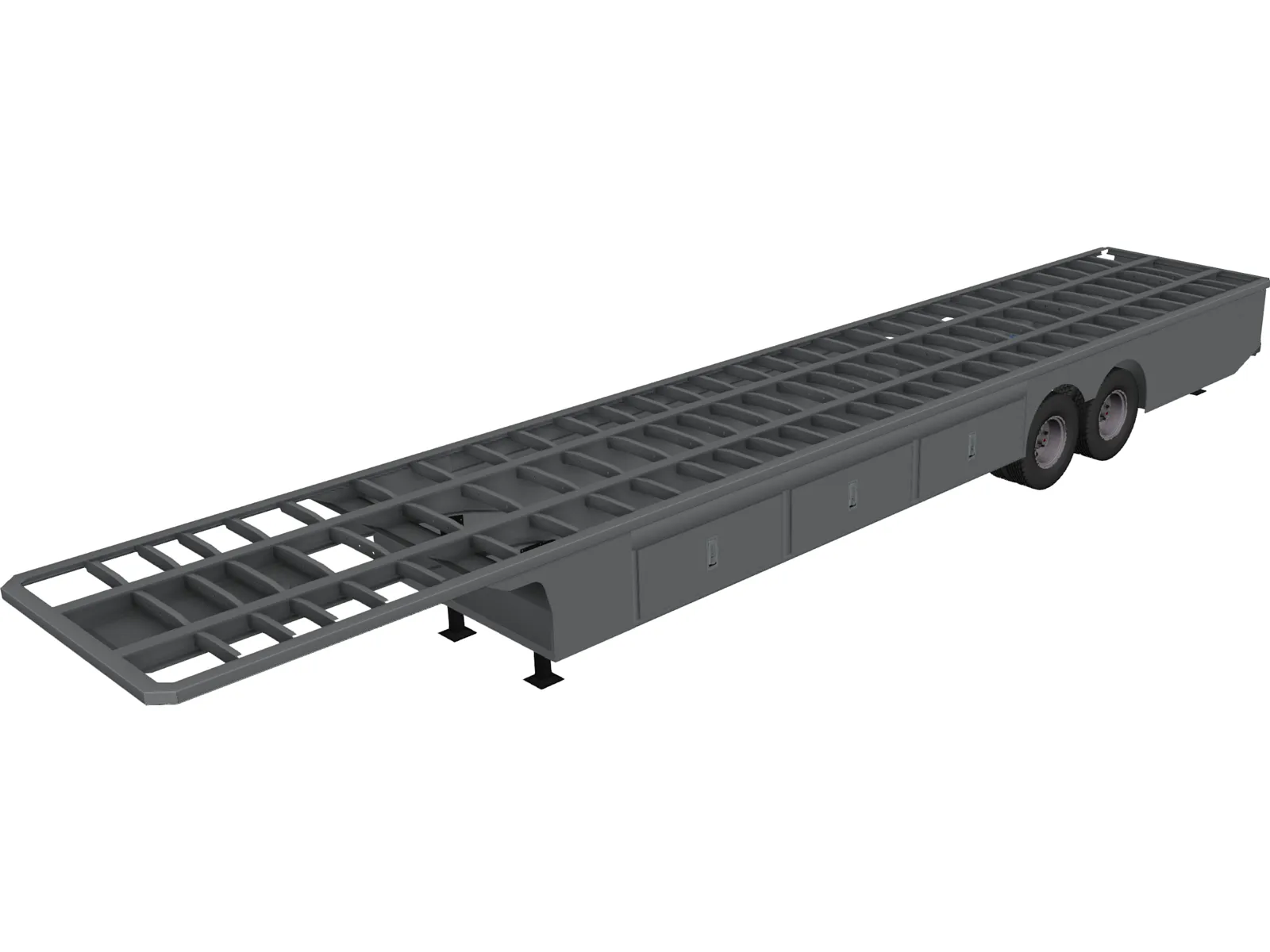 Truck Semitrailer 3D Model main preview