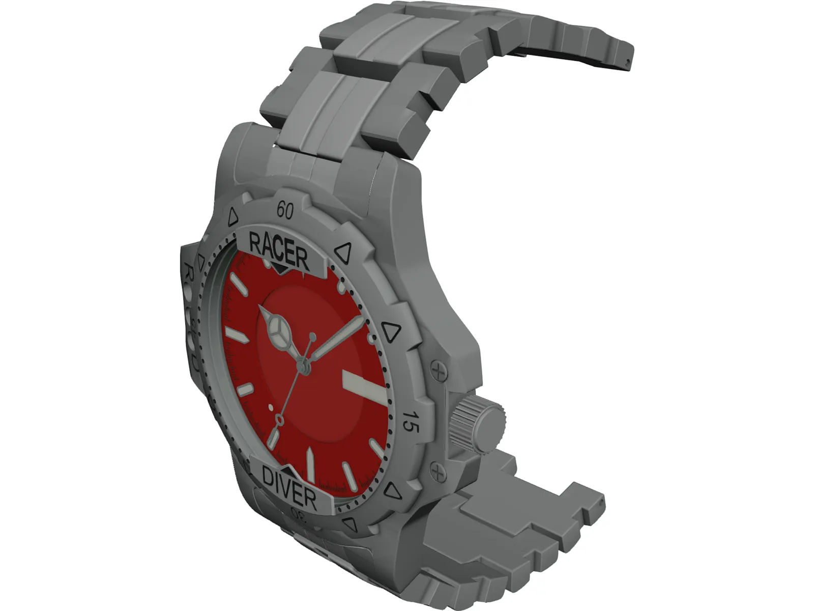 Sport Watch 3D Model main preview