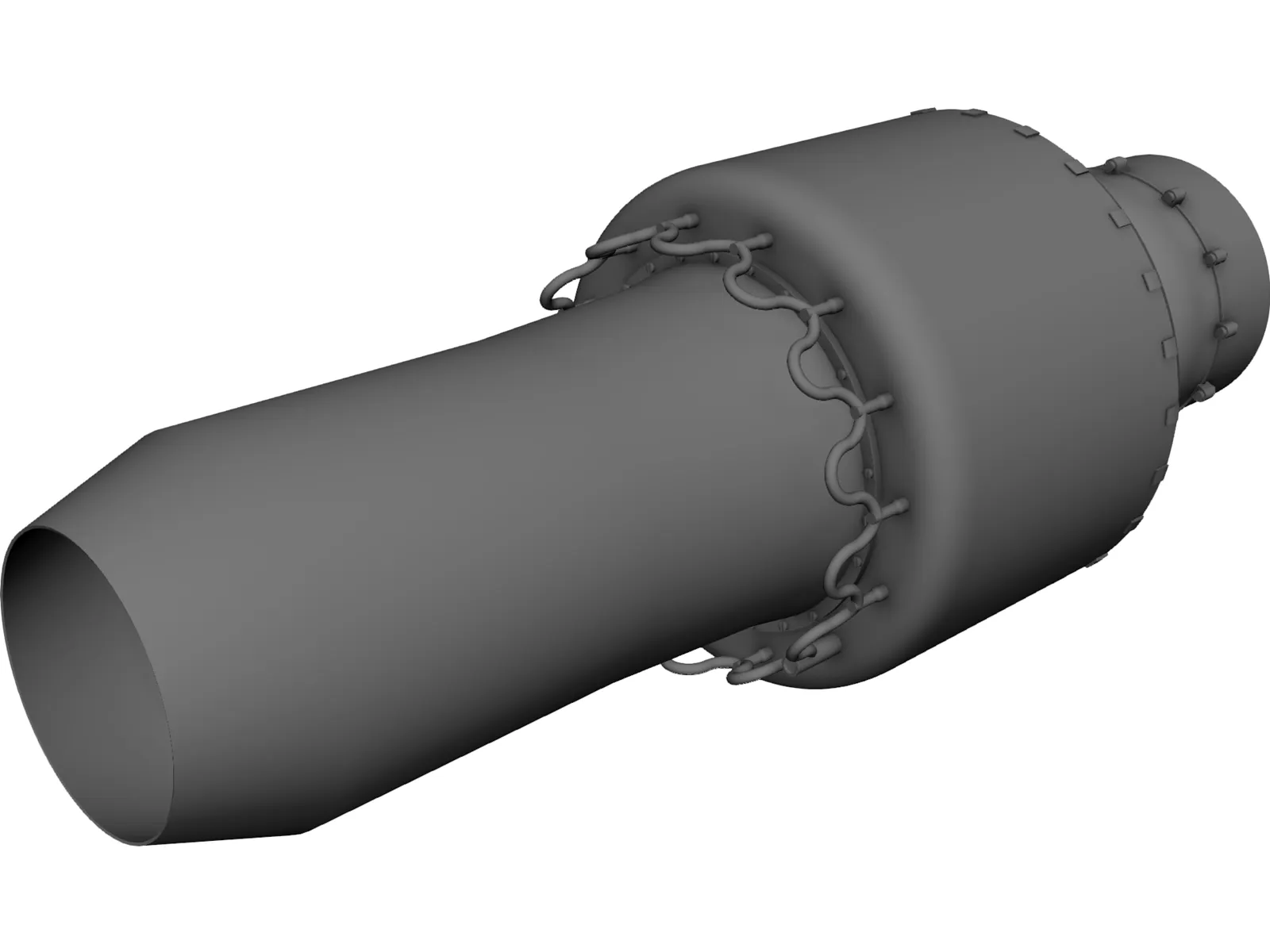 Jet Turbine for Light Aircraft 3D Model main preview