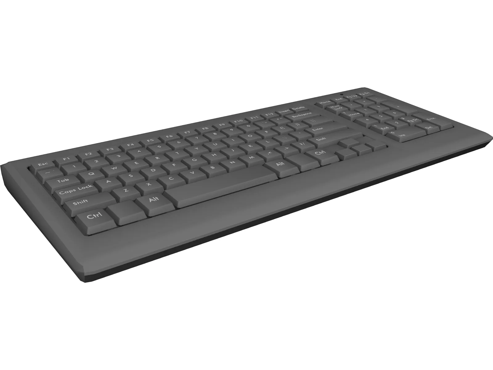 Computer Keyboard 3D Model main preview