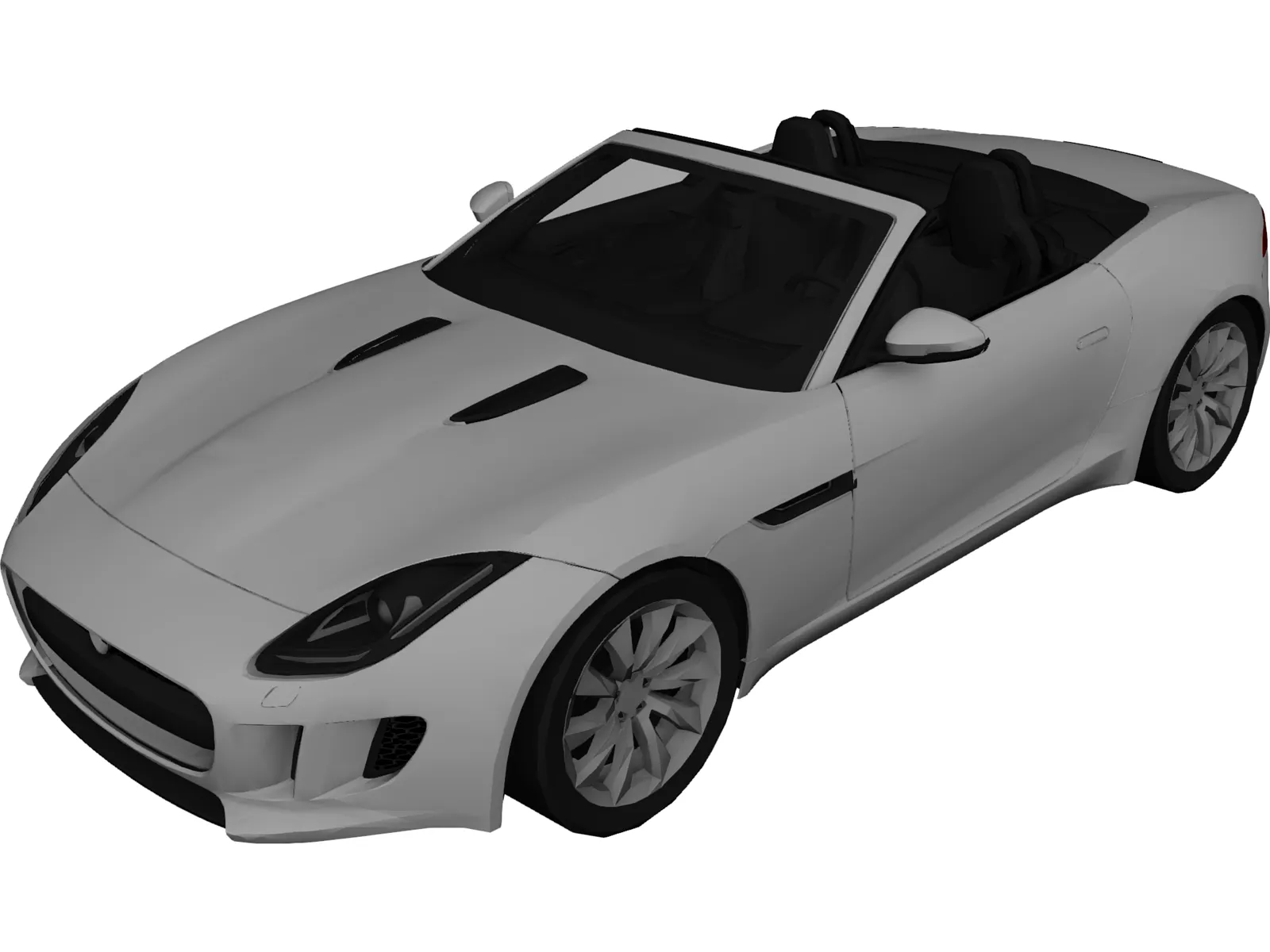 Jaguar F-Type V6 (2014) 3D Model main preview