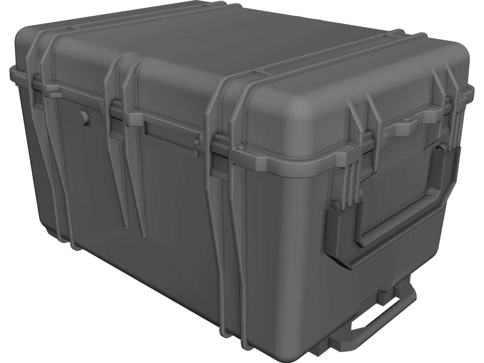 Military Transport Case 30x62x49cm 3D Model main preview