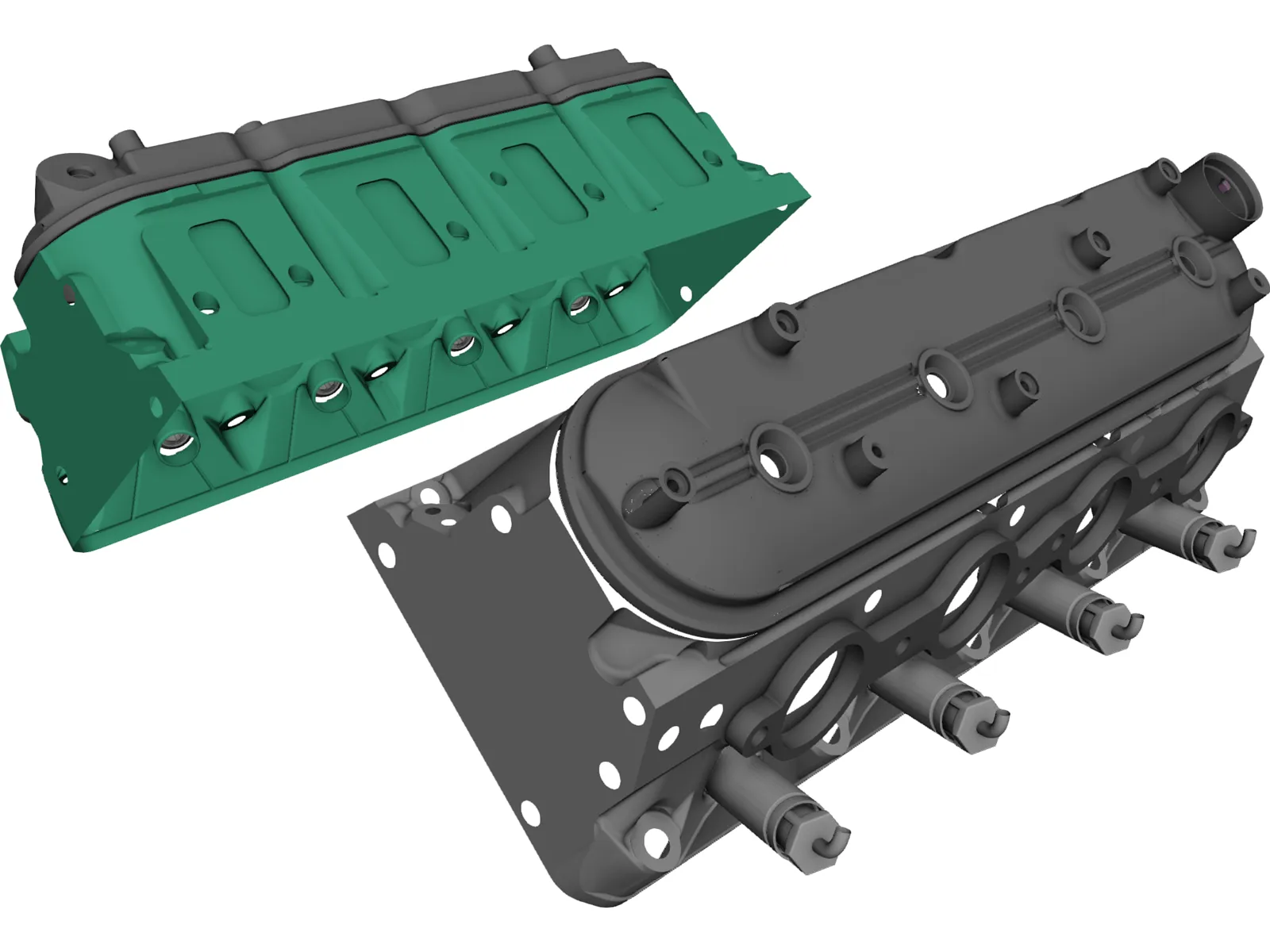 Chevrolet LS Engine Heads 3D Model main preview