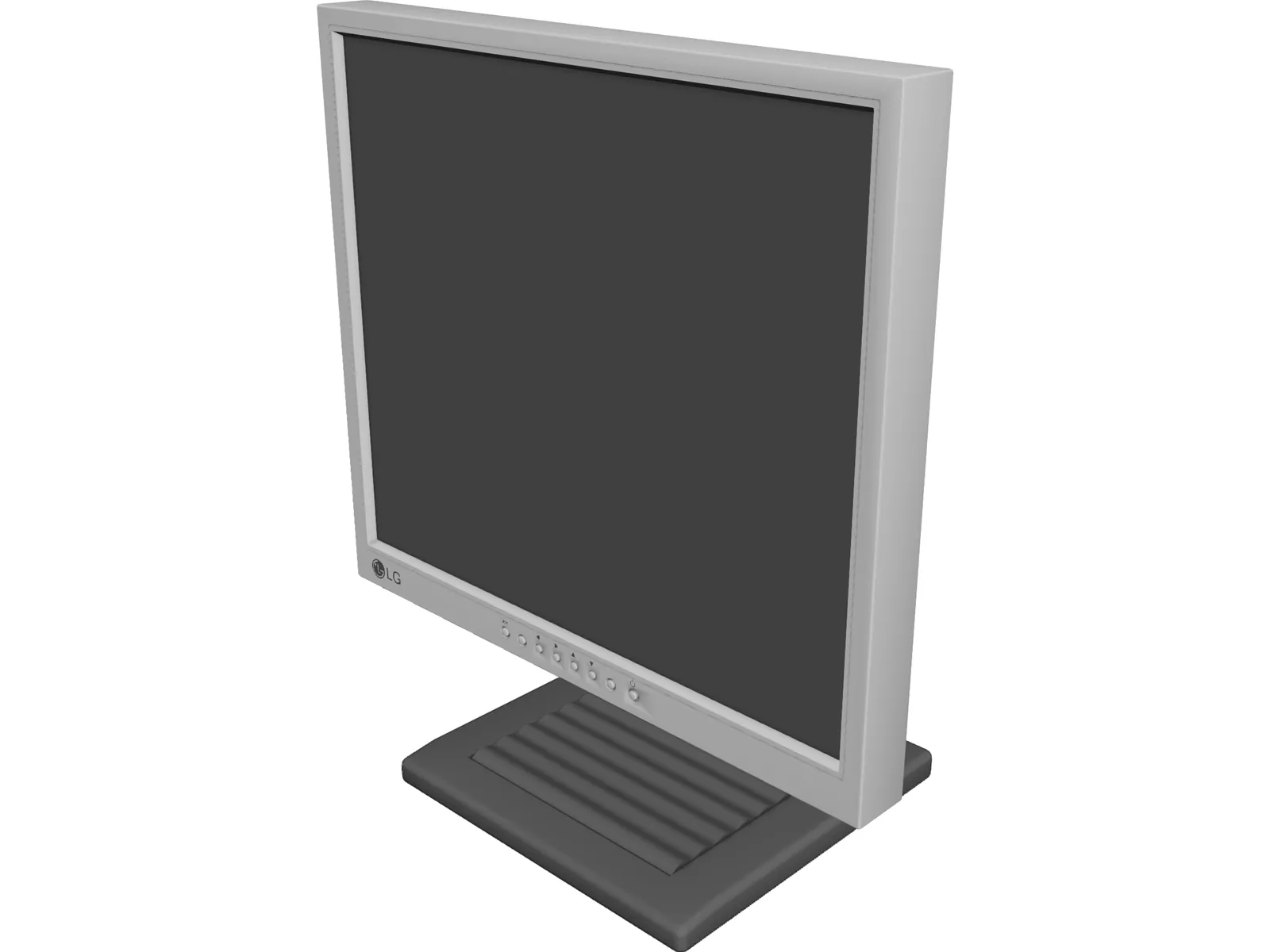 LG LCD Computer Monitor 3D Model main preview