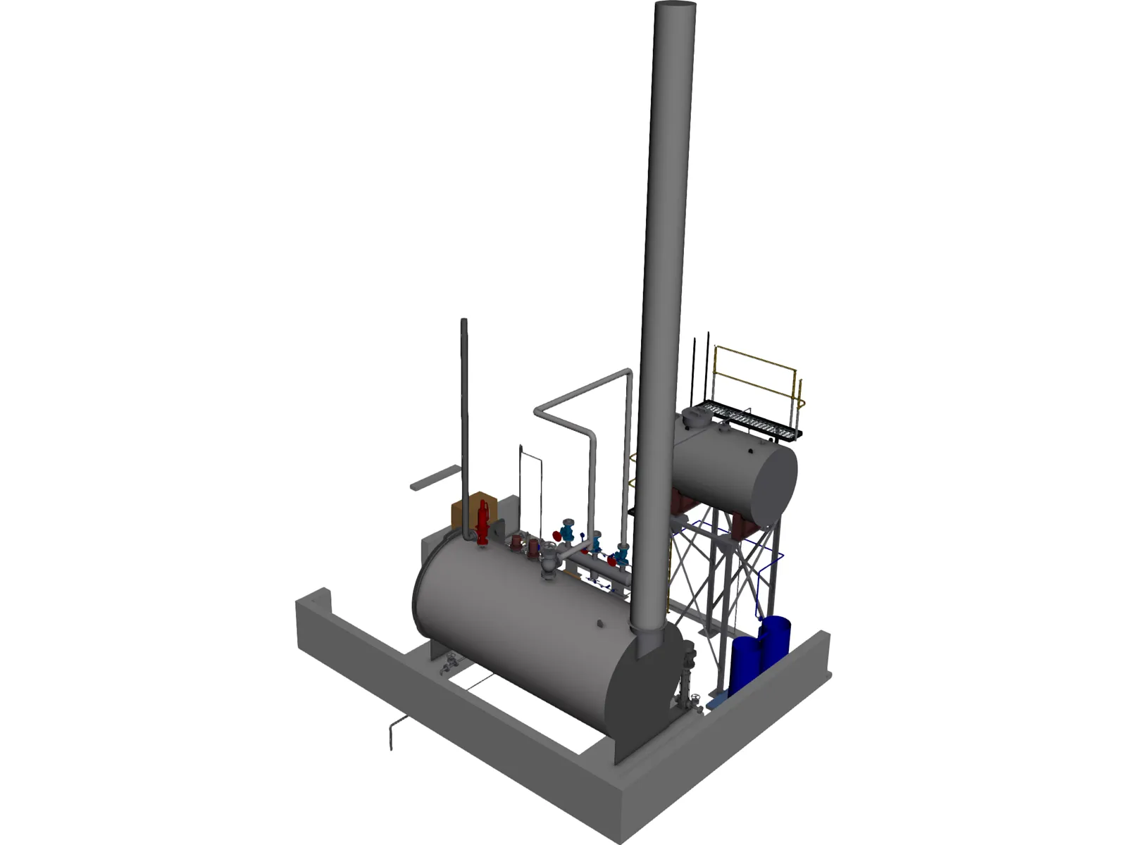 Boiler House Layout 3D Model main preview