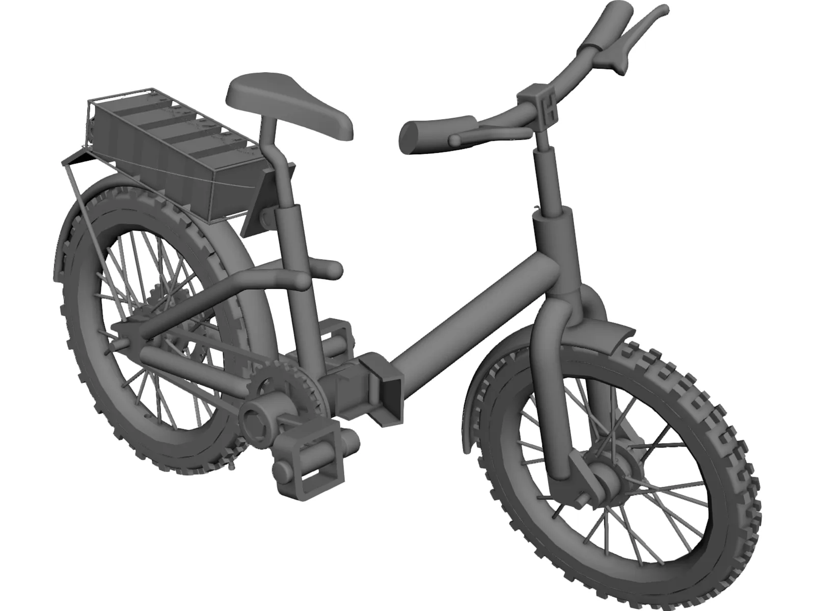 Bicycle Folding 3D Model main preview