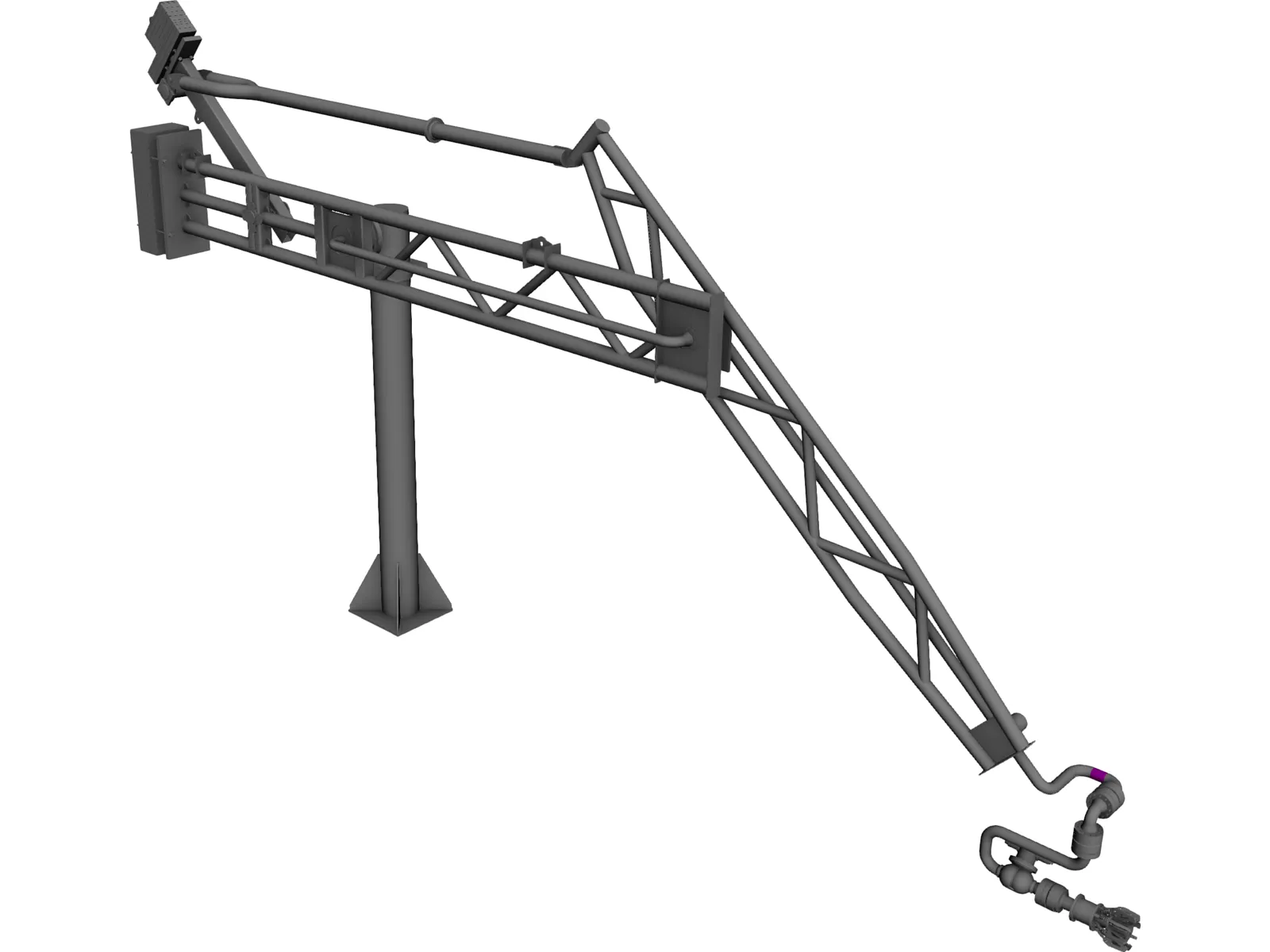 Marine Loading Arm 3D Model main preview