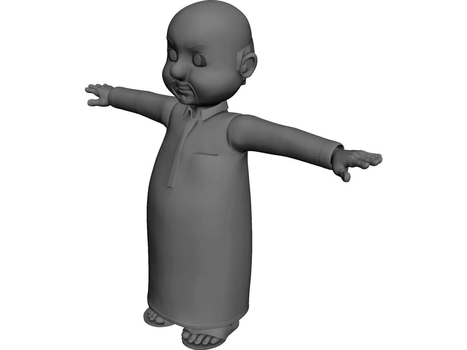 Arab Male Cartoon Character 3D Model main preview
