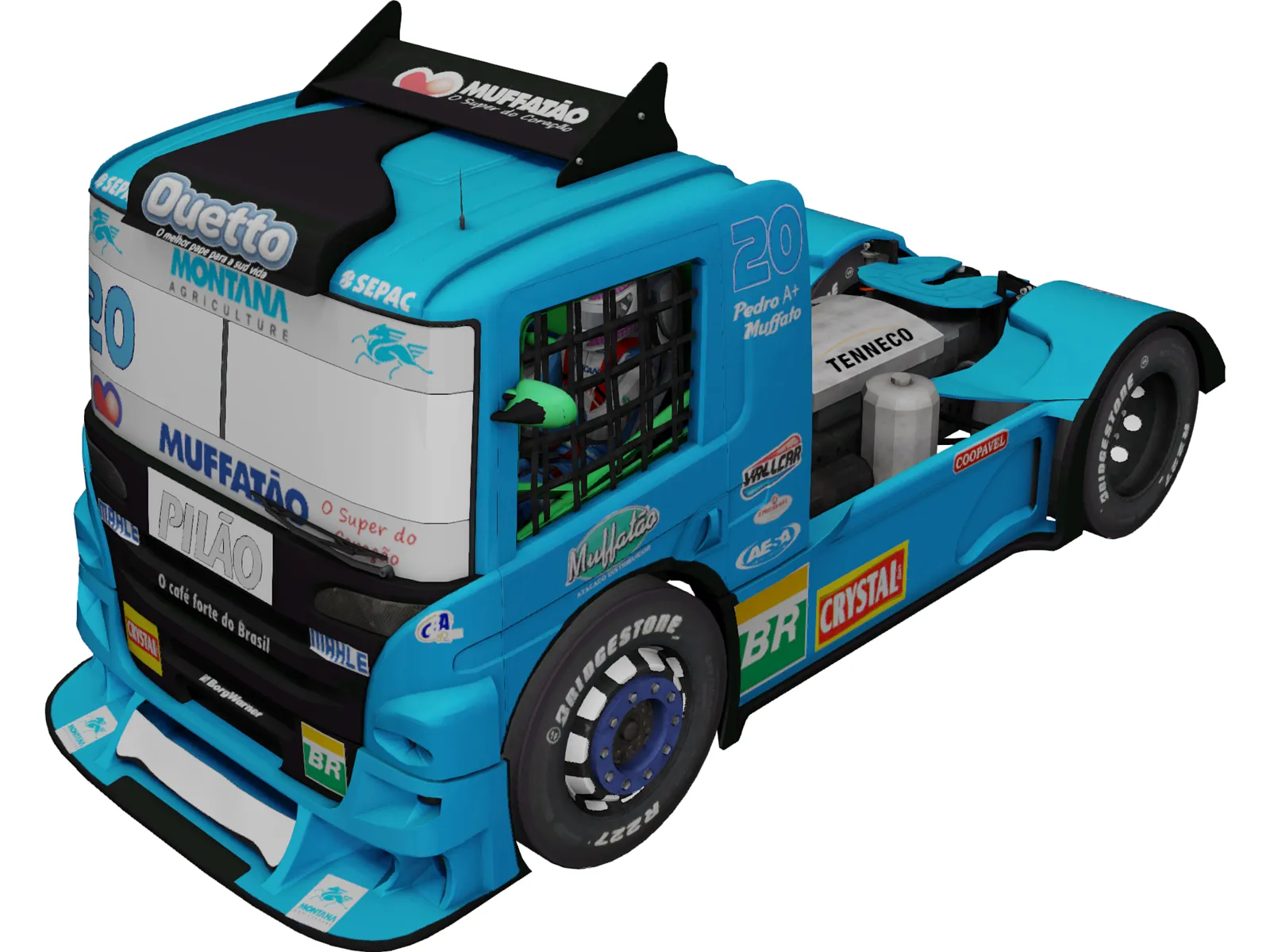 Scania G470 Muffatao Racing 3D Model main preview