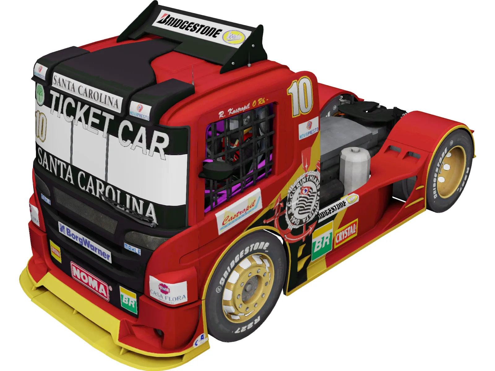 Scania G470 Ticket Car Corinthians Motorsport 3D Model main preview