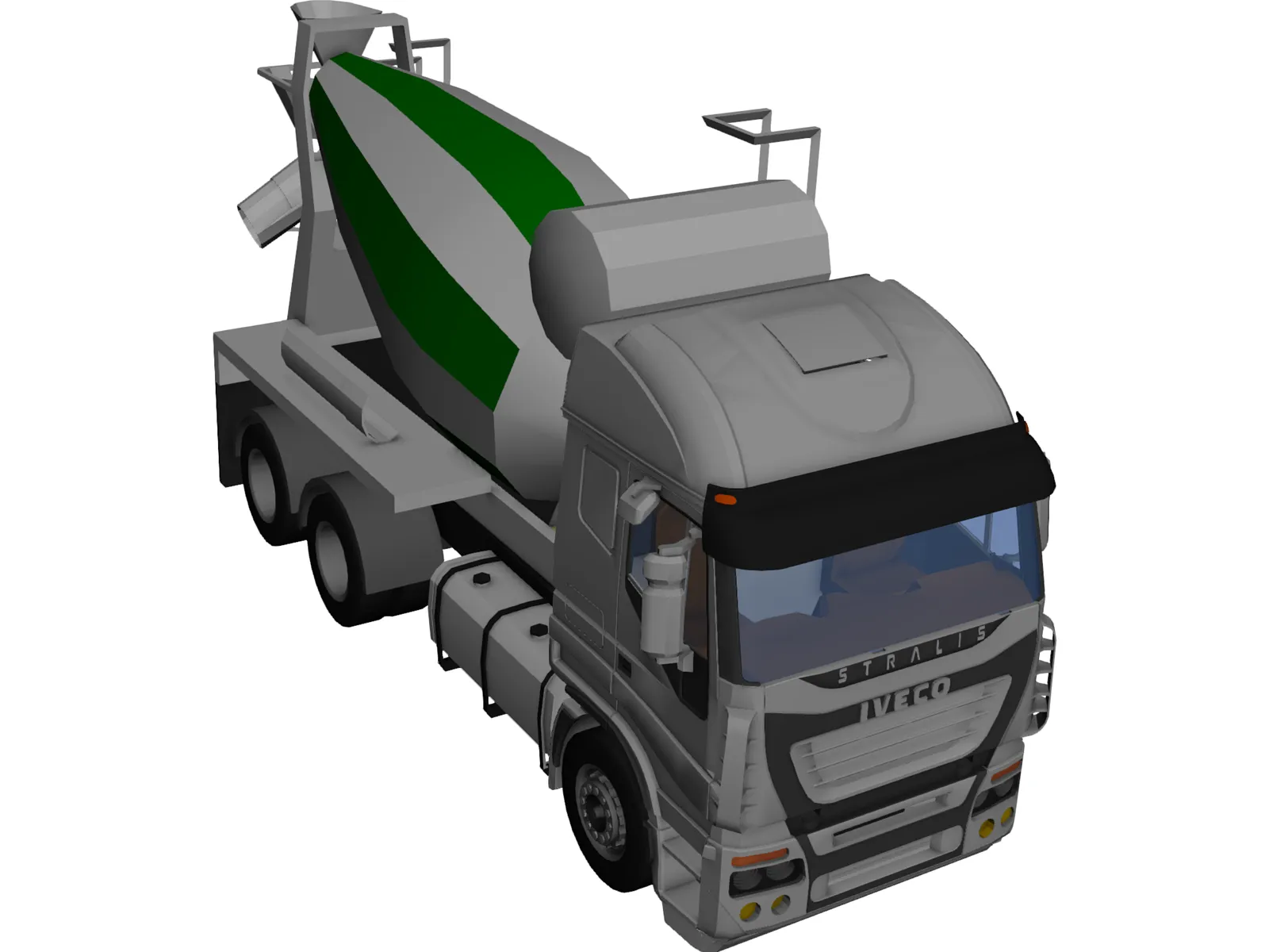 Iveco Stralis 6x4 Concrete Truck 3D Model main preview