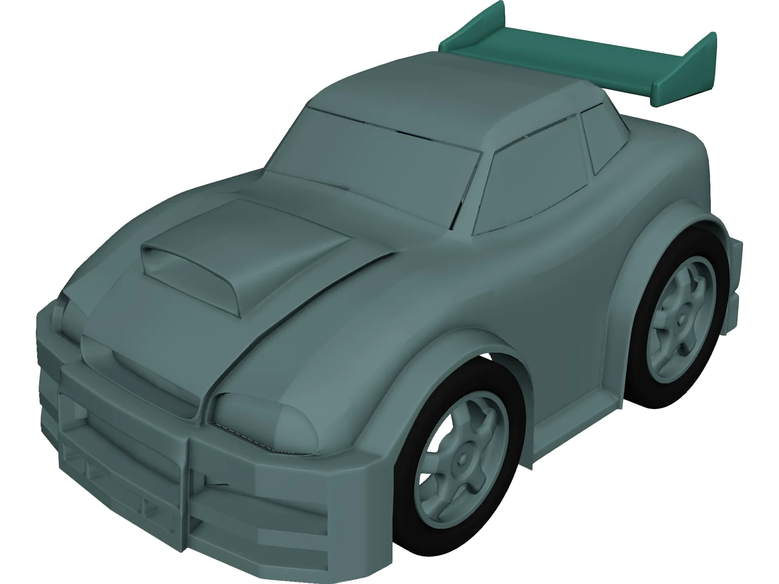 Cartoon Car 3D Model main preview