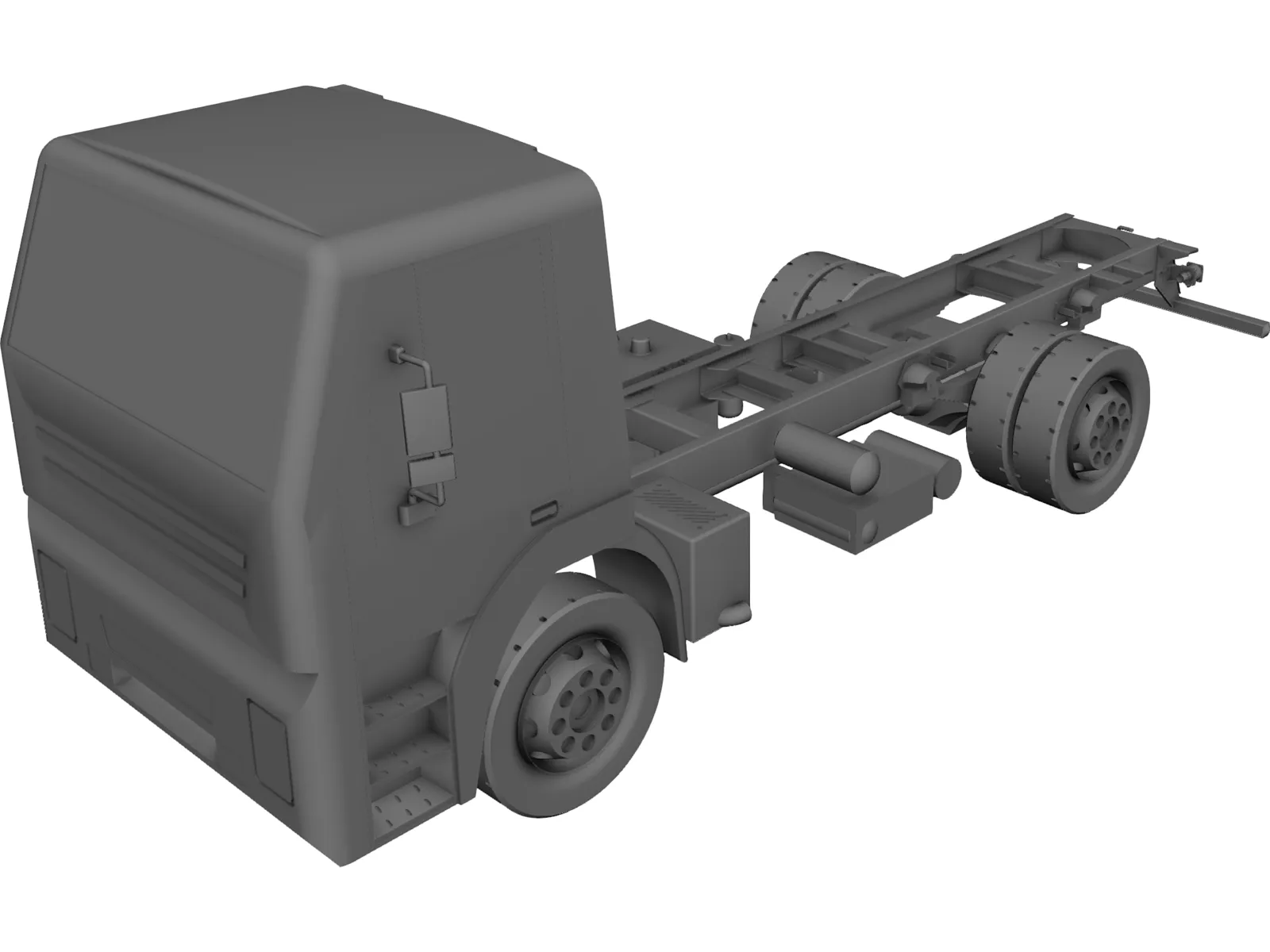 Iveco Light Truck Chassis 3D Model main preview