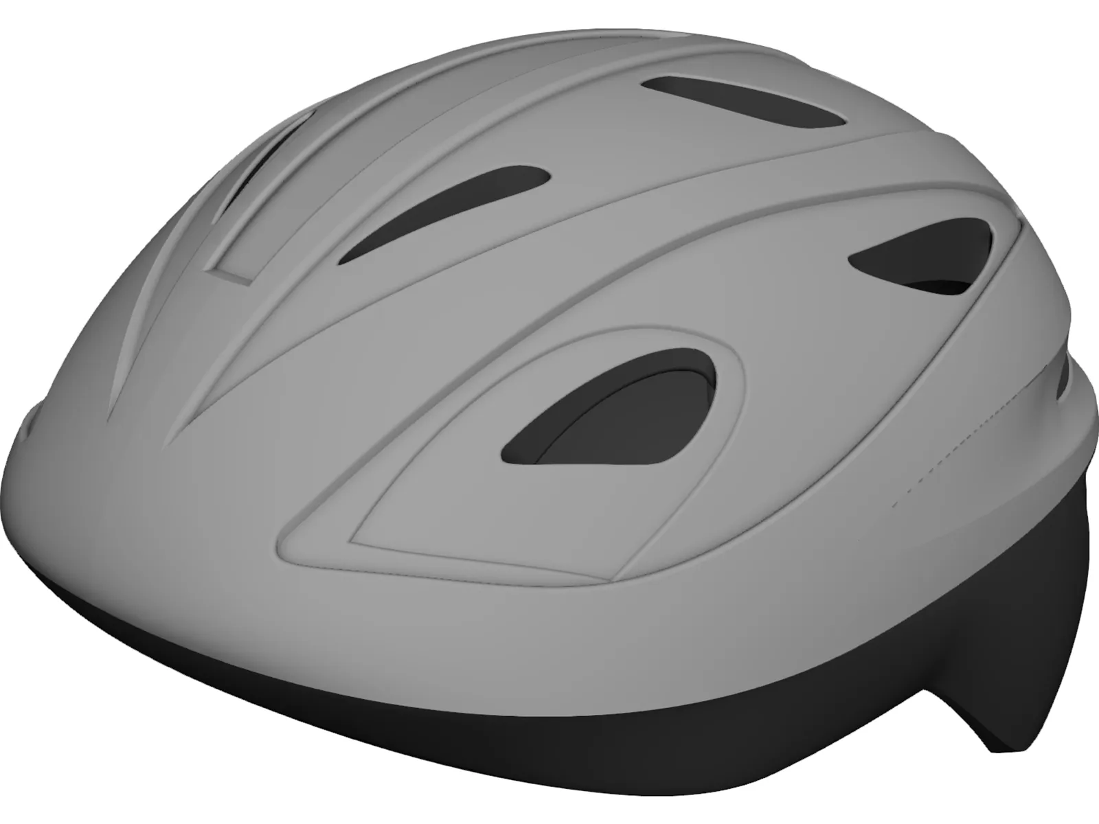 Bike Helmet 3D Model main preview