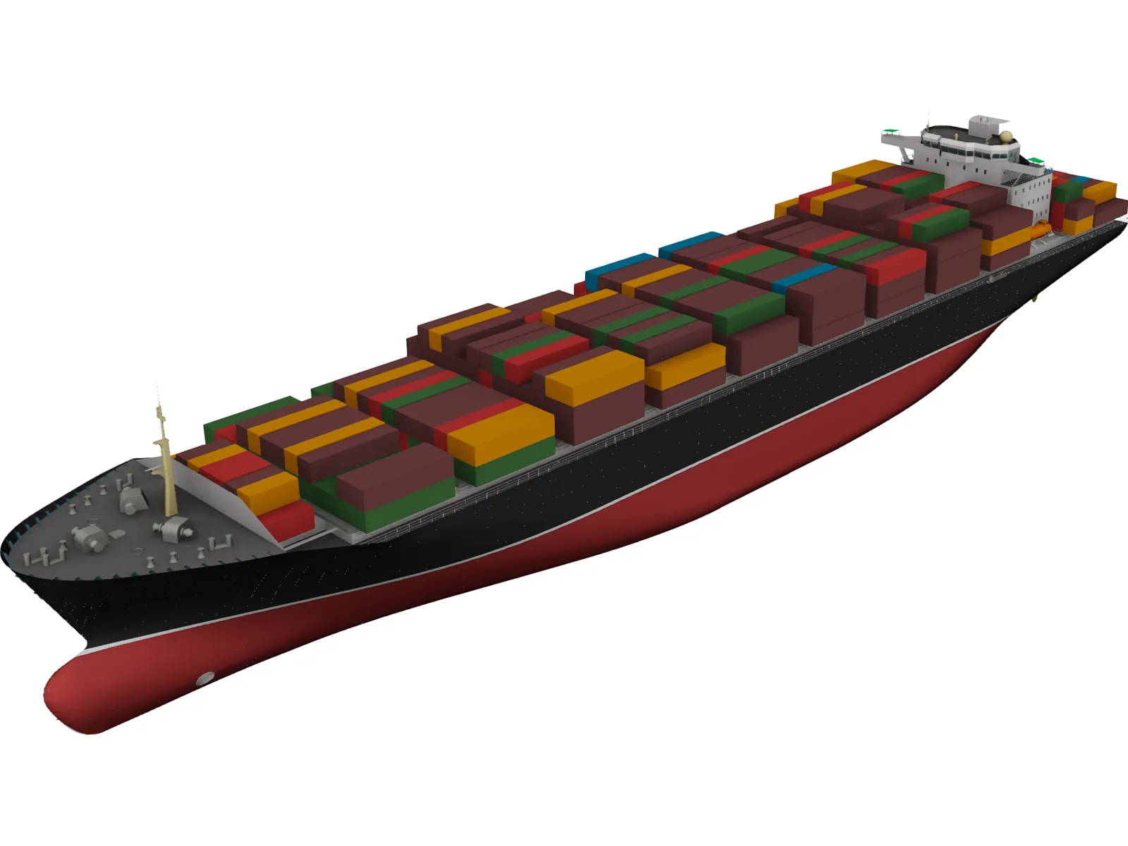 Container Ship 3D Model main preview