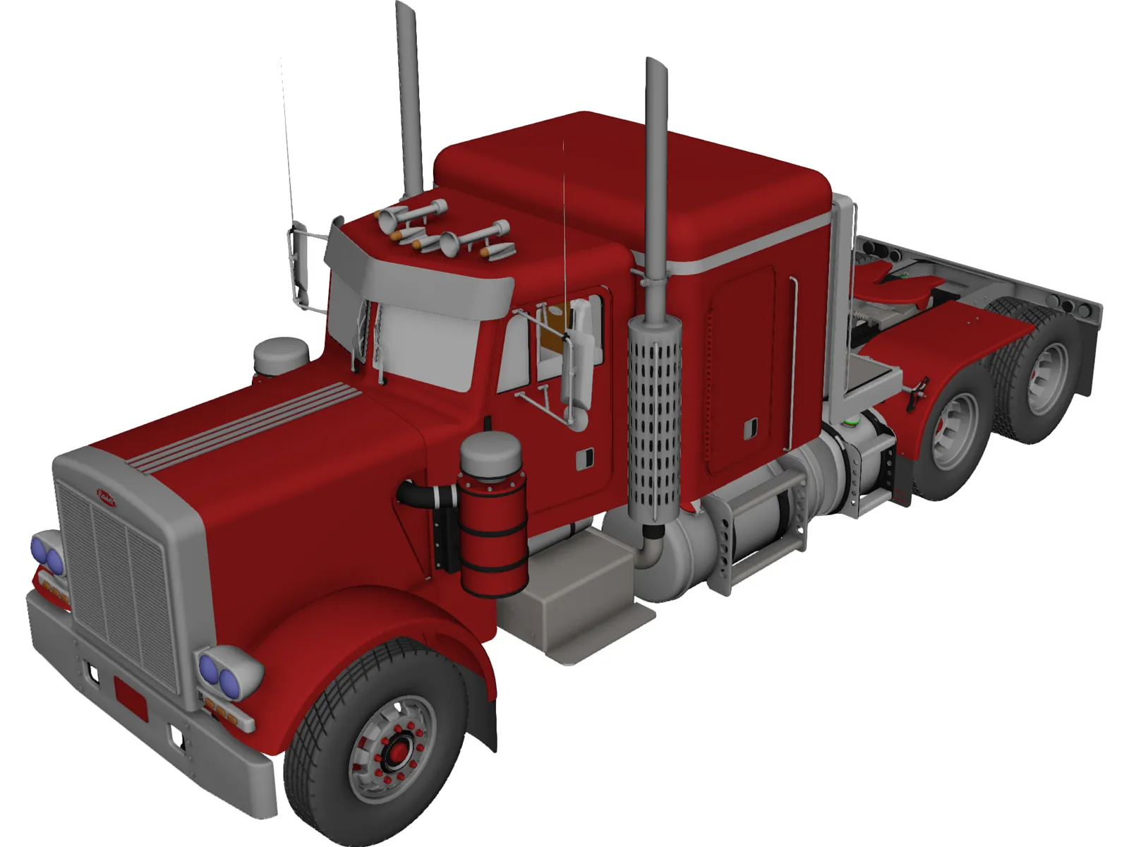 Peterbilt 353 Western Live 3D Model main preview