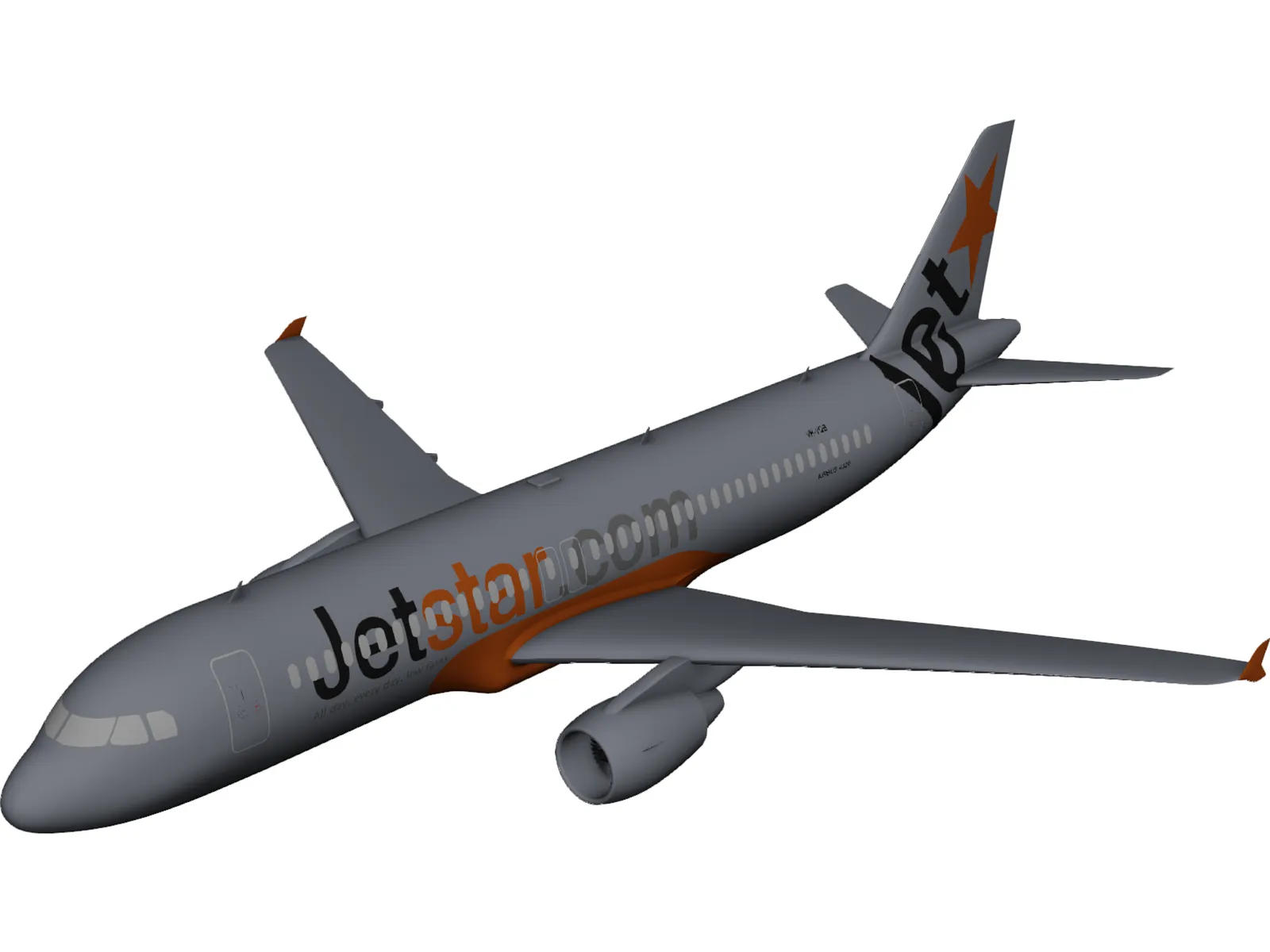 Airbus A320 3D Model main preview