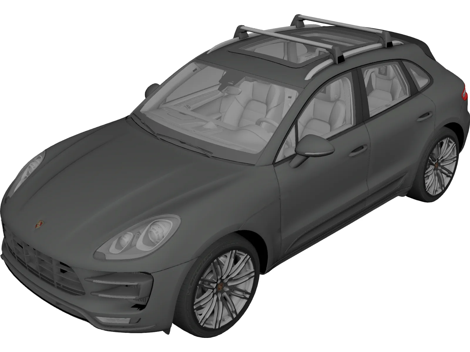 Porsche Macan Turbo (2014) 3D Model main preview