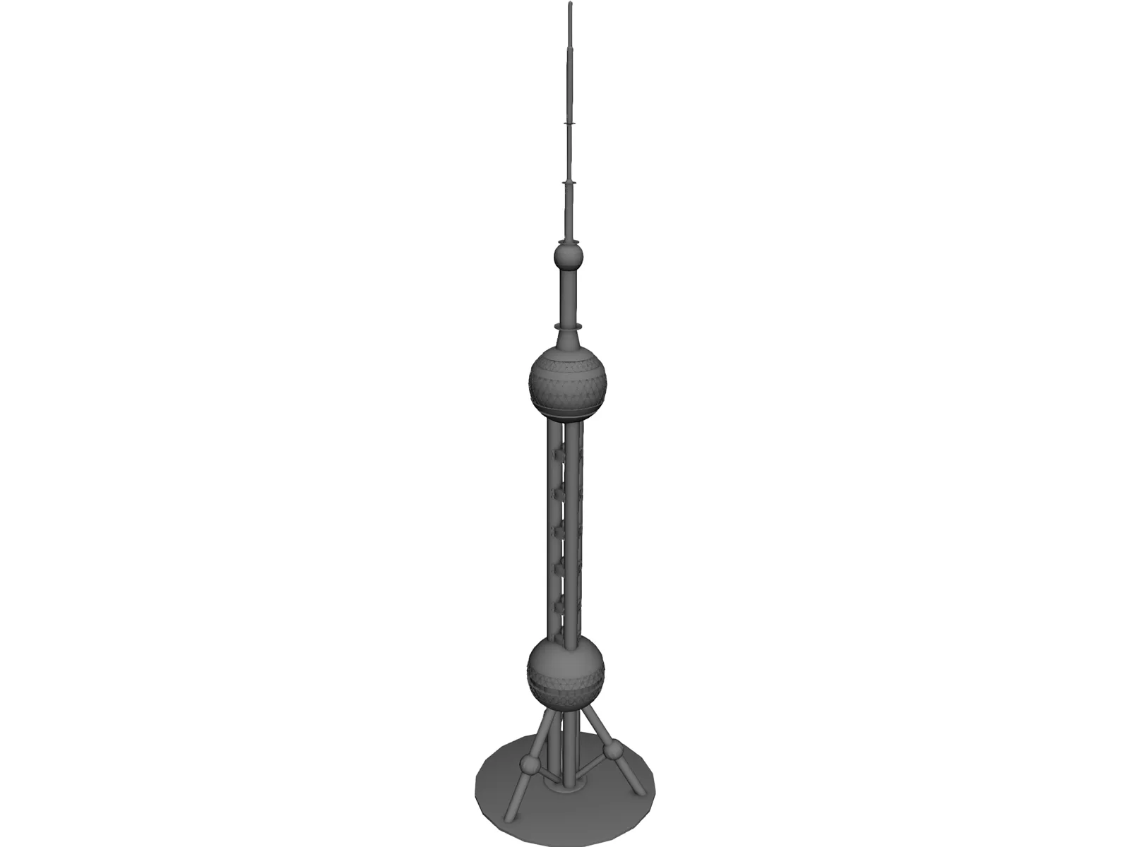 Oriental Pearl Tower Shanghai 3D Model main preview
