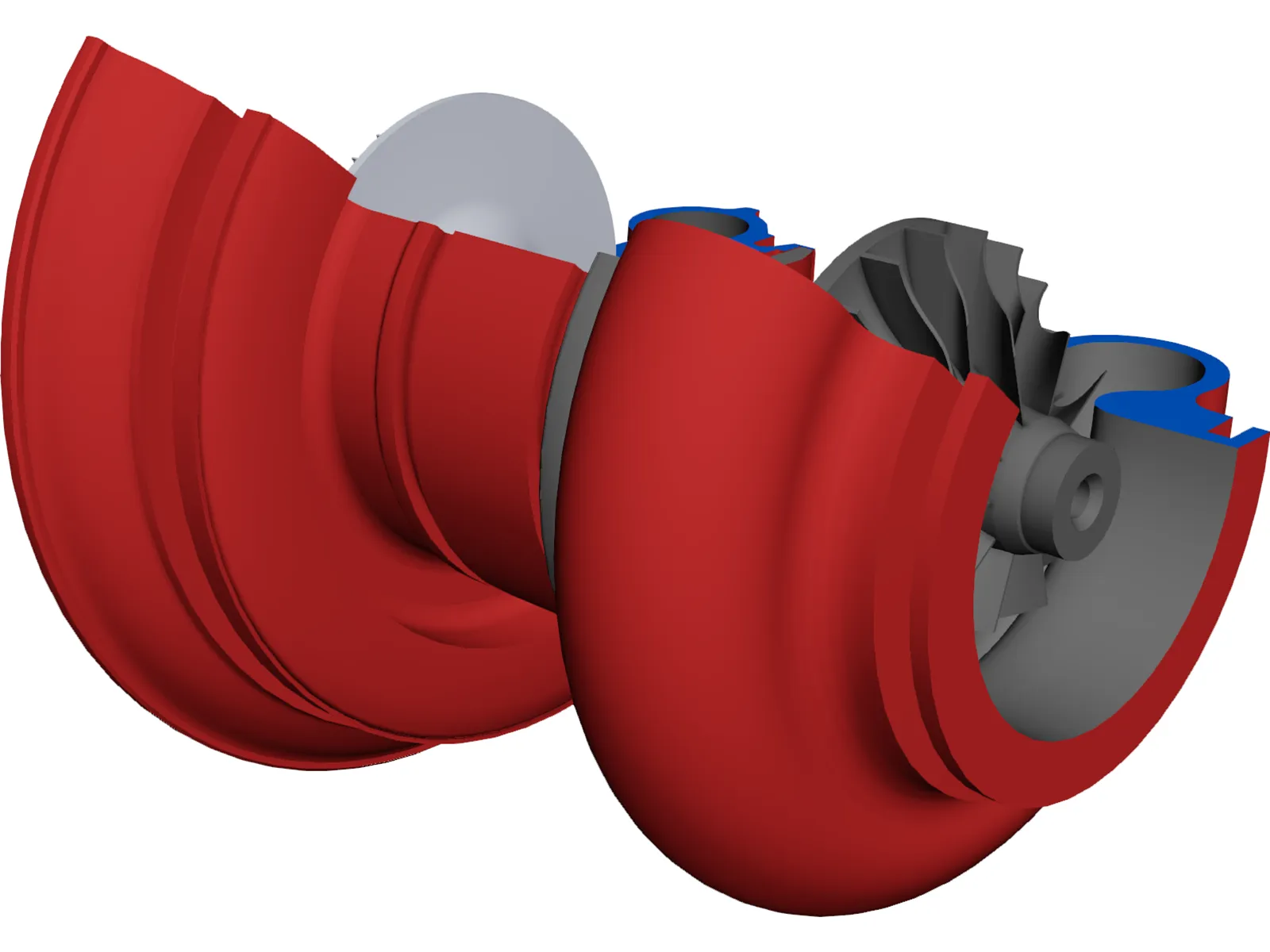 Turbocharger 3D Model main preview