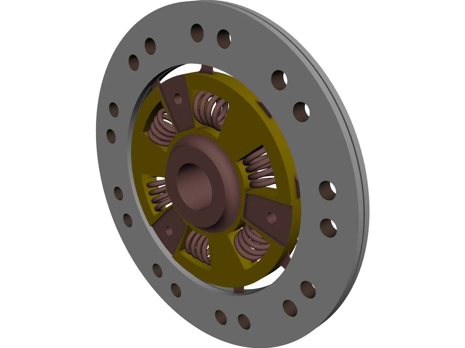 Mechanical Clutch Friction Plate 3D Model main preview