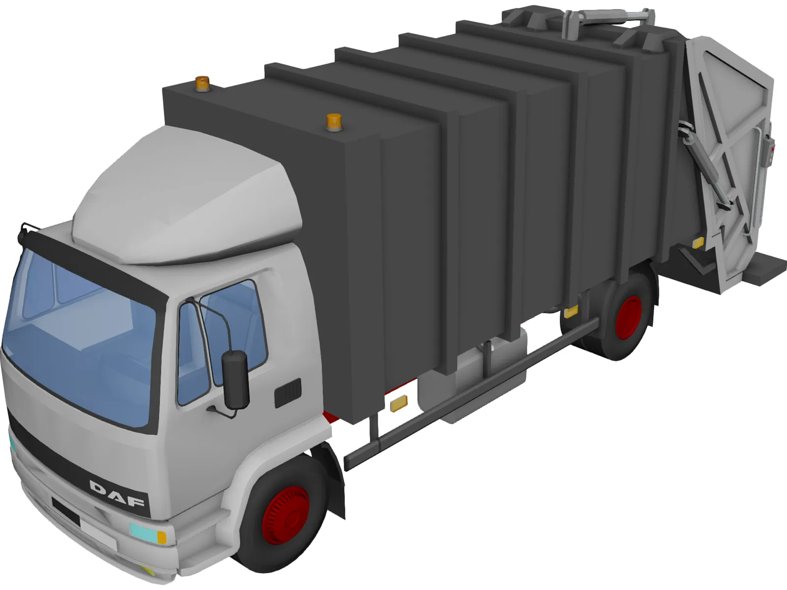 DAF 4X2 Trash Truck 3D Model main preview