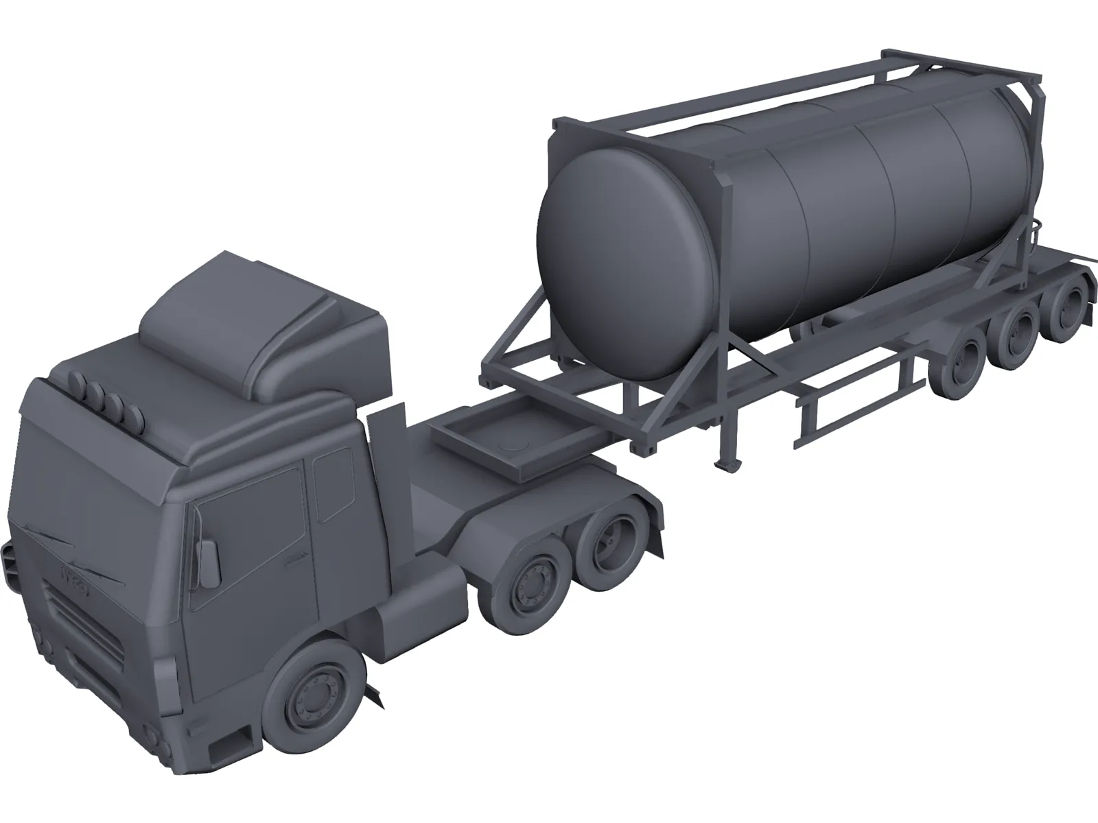 Iveco Tanker Truck 3D Model main preview